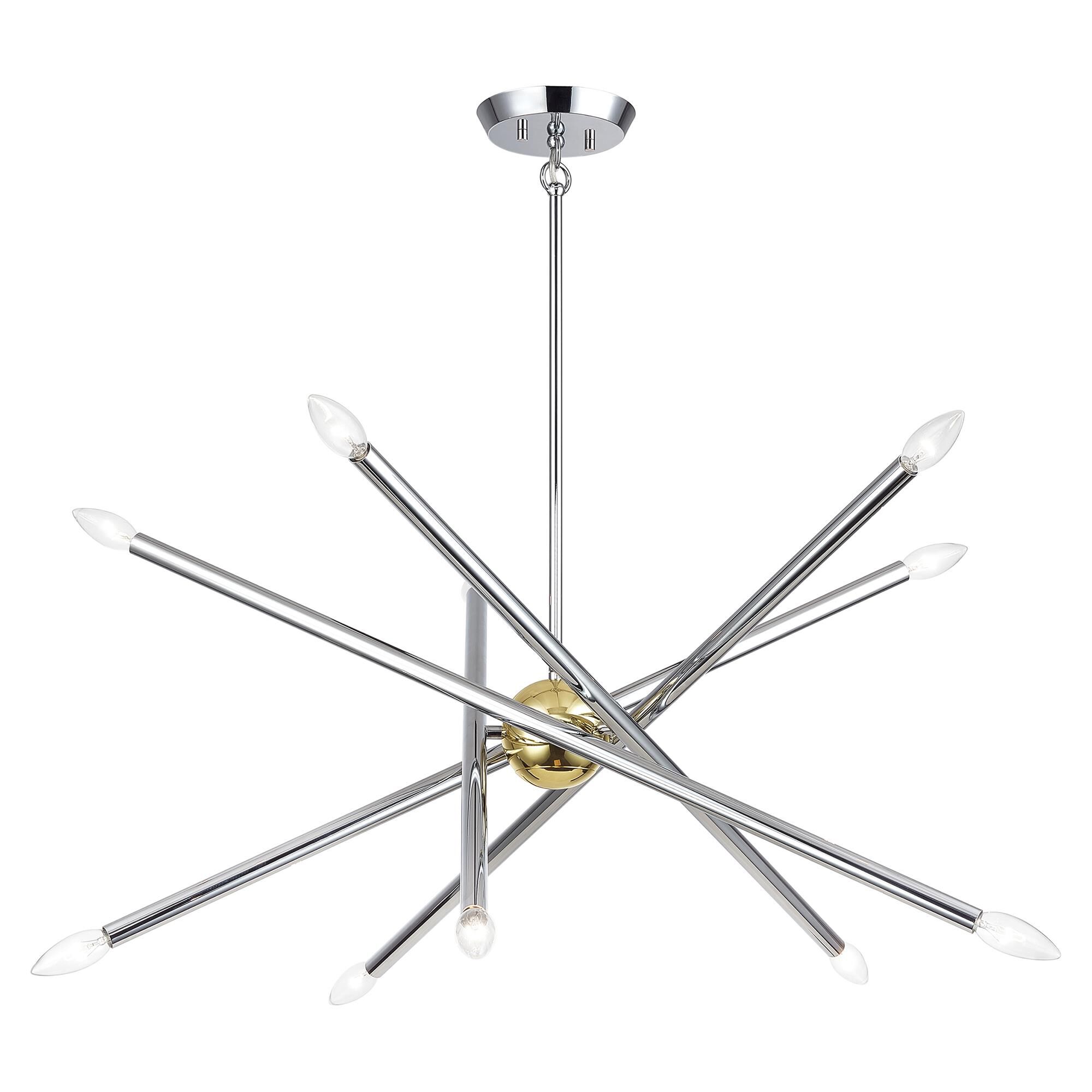 Shown in Polished Chrome with Polished Brass Accents finish