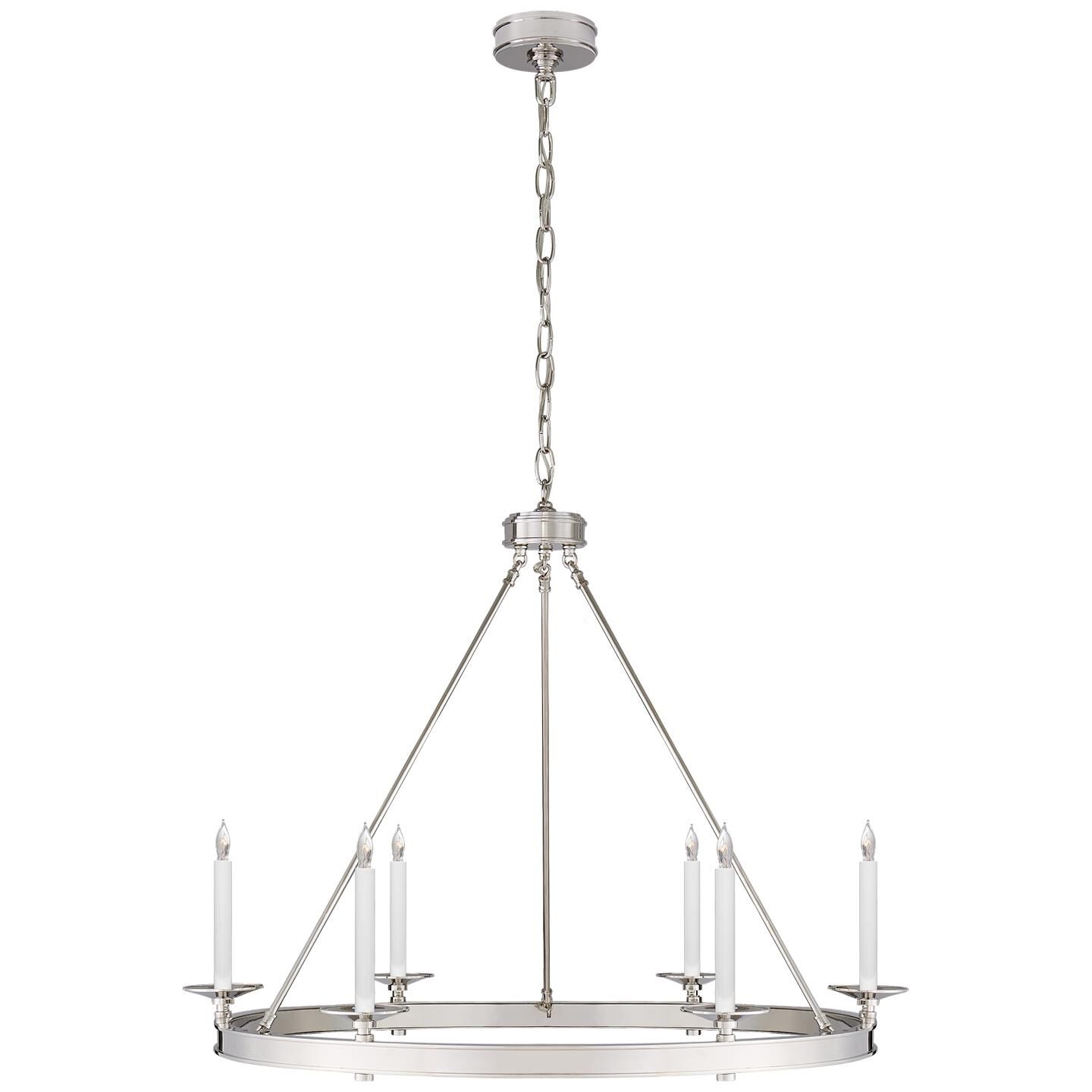 Chapman & Myers Launceton 36 Inch 6 Light Chandelier by Visual Comfort Signature Collection