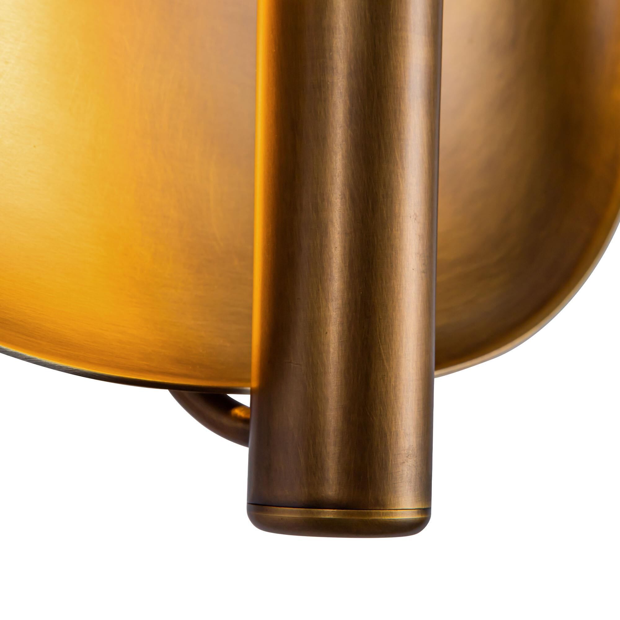 Shown in Vintage Brass finish and Frosted Acrylic Diffuser glass