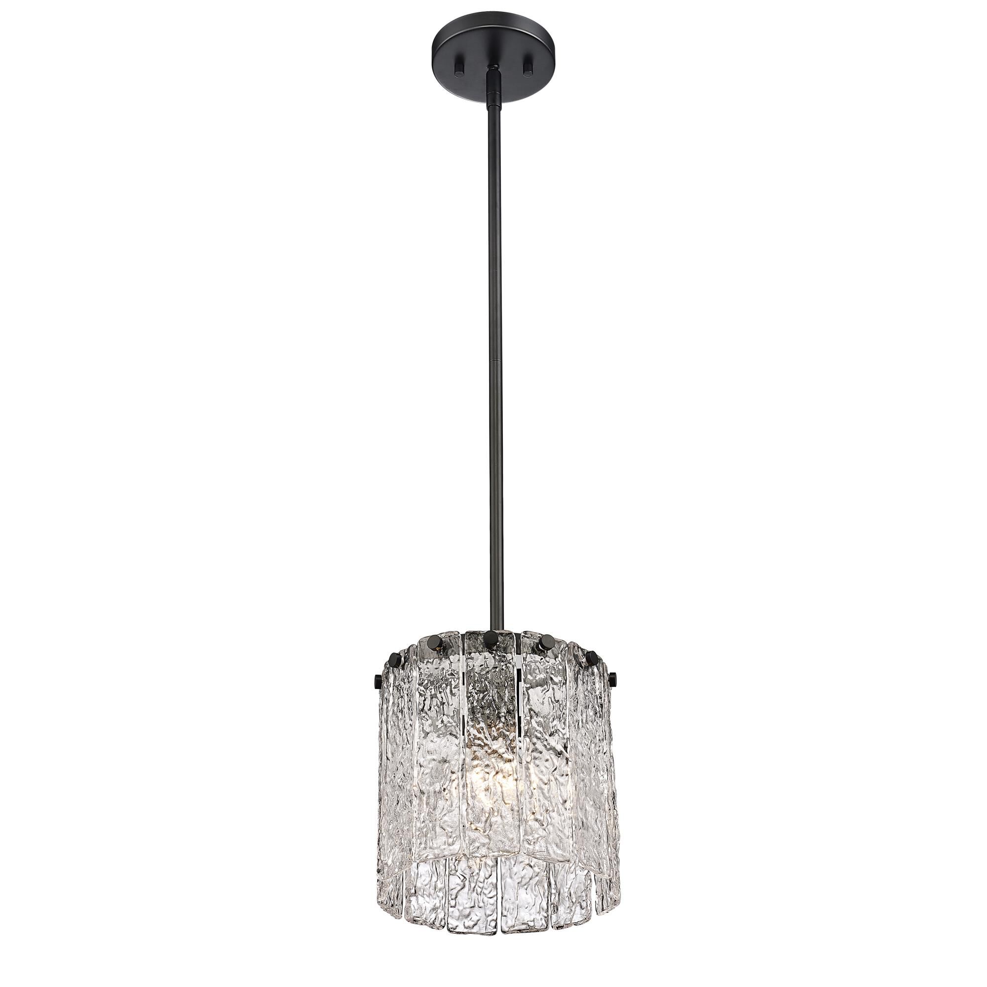 Shown in Matte Black finish and Clear glass