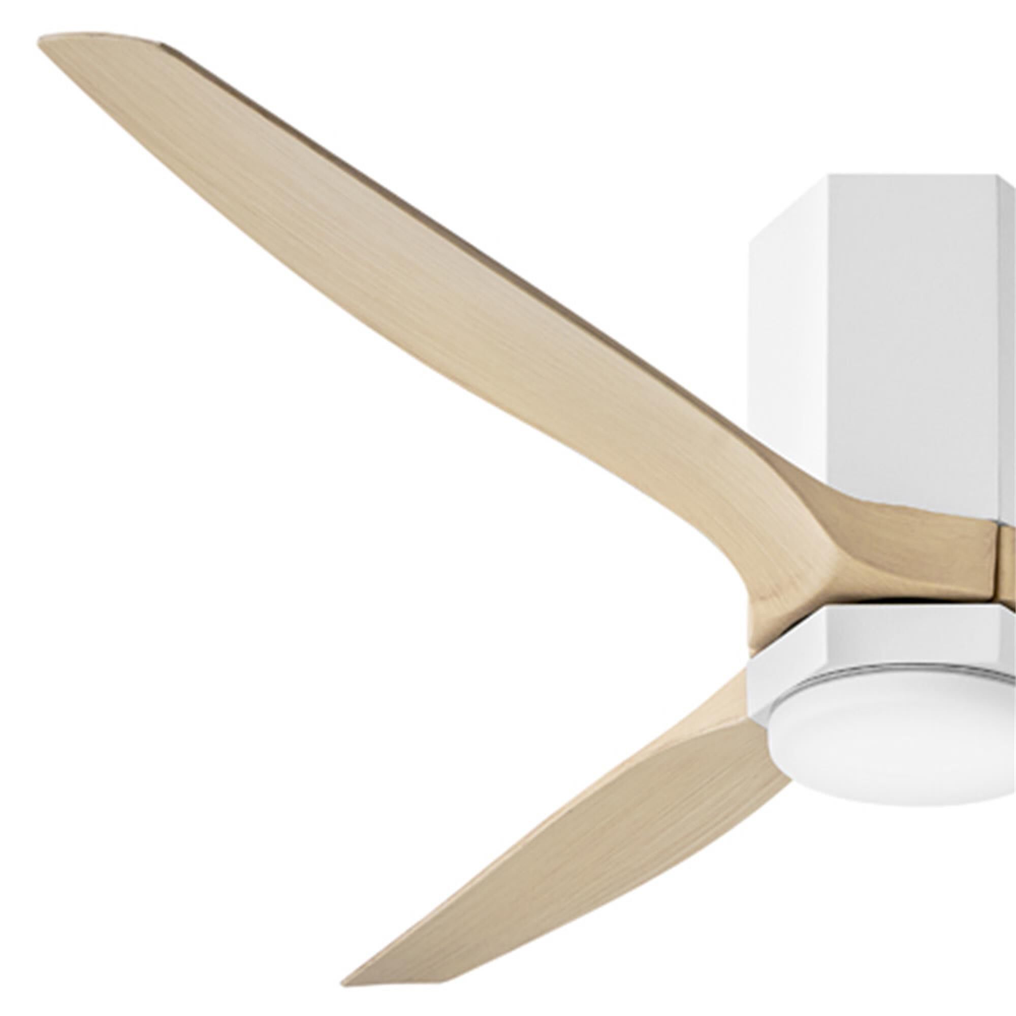 Facet 52 Inch Flush Mount Fan with Light Kit,