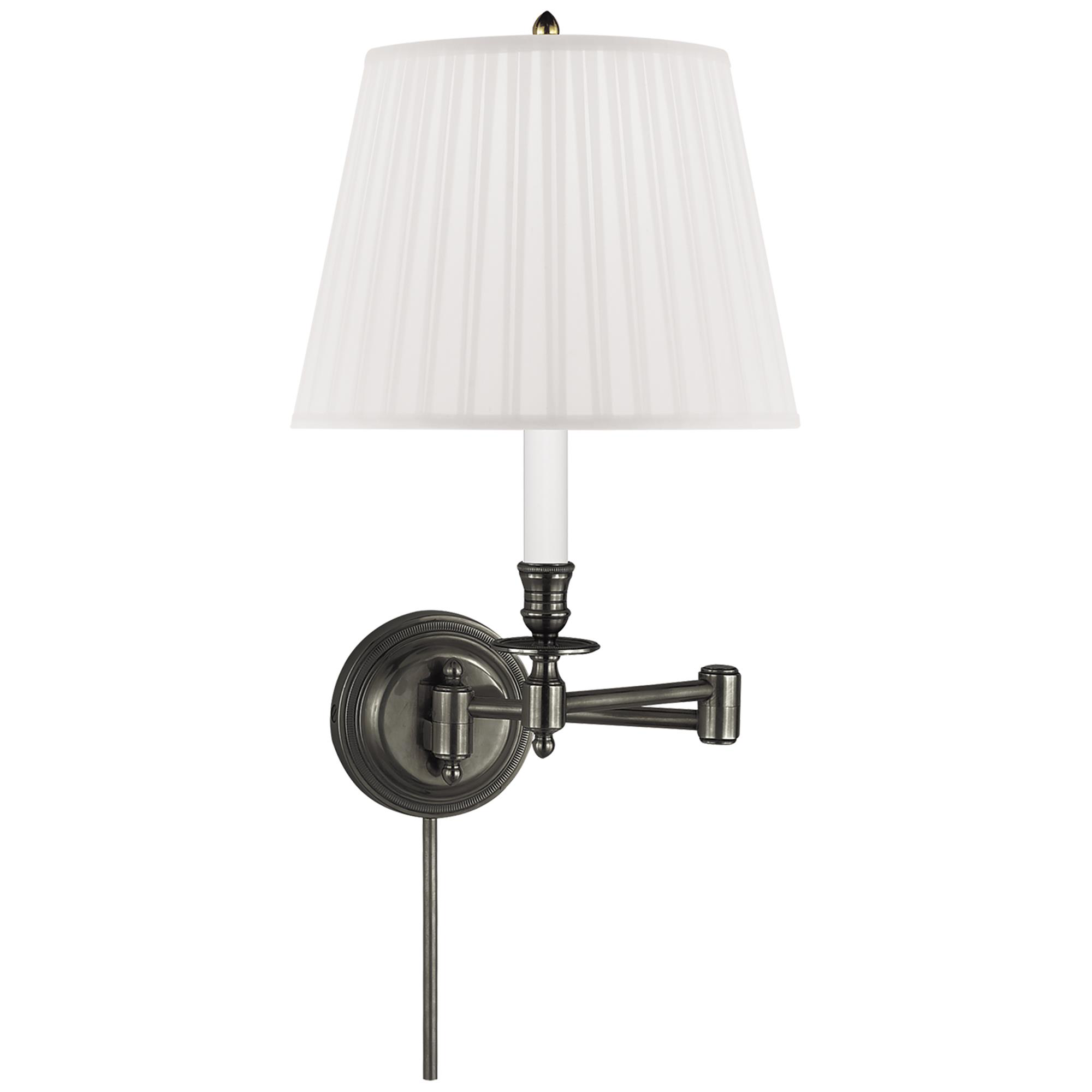 Shown in Bronze finish and Silk shade