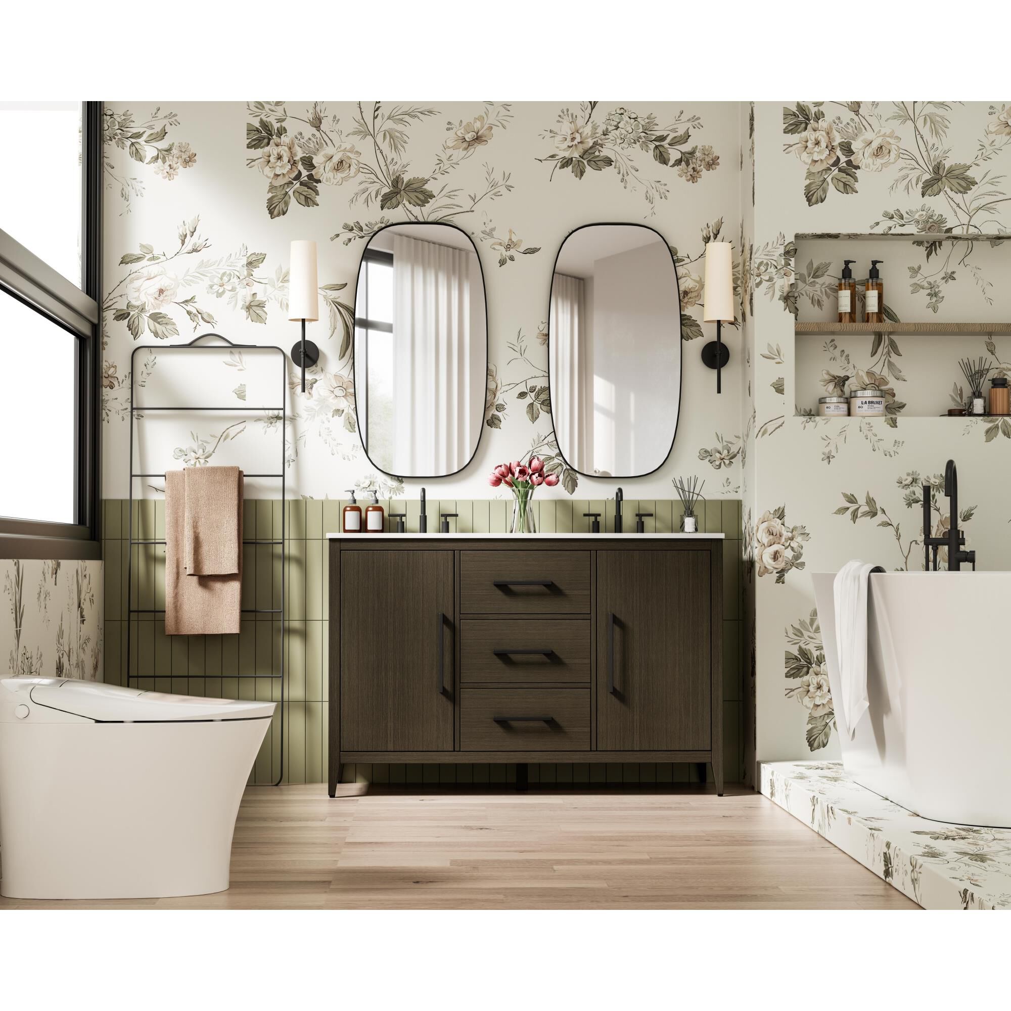 Shown in Mocha Brown finish