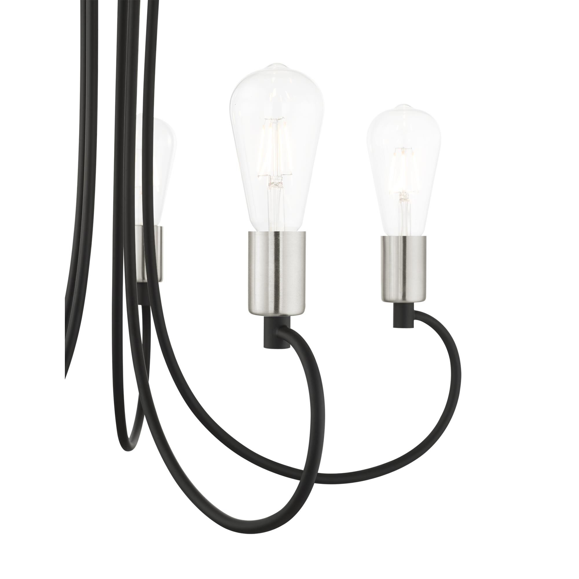 Shown in Black With Brushed Nickel Accents finish