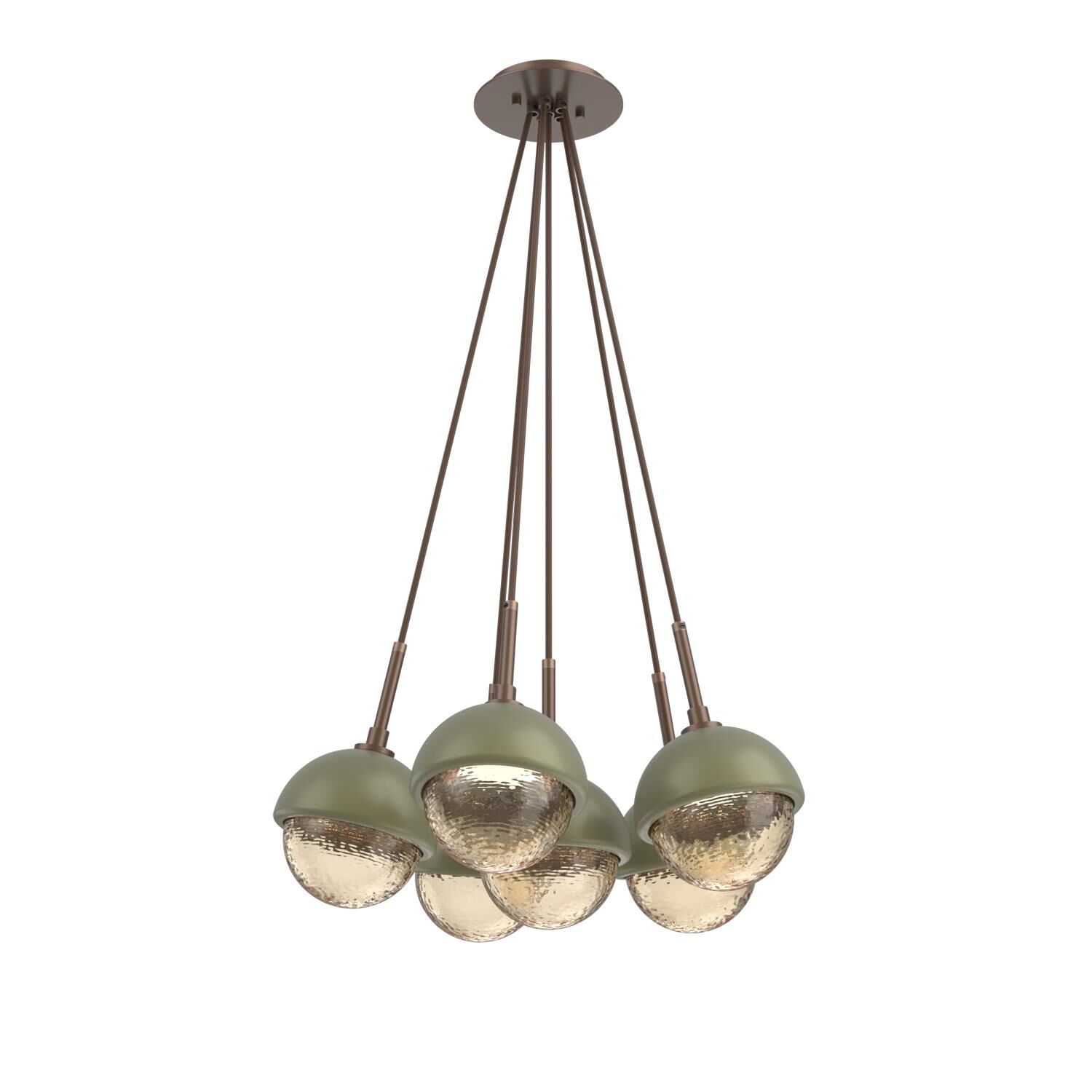 Levi Wilson Cabochon 19 Inch Multi Pendant Light by Hammerton Studio