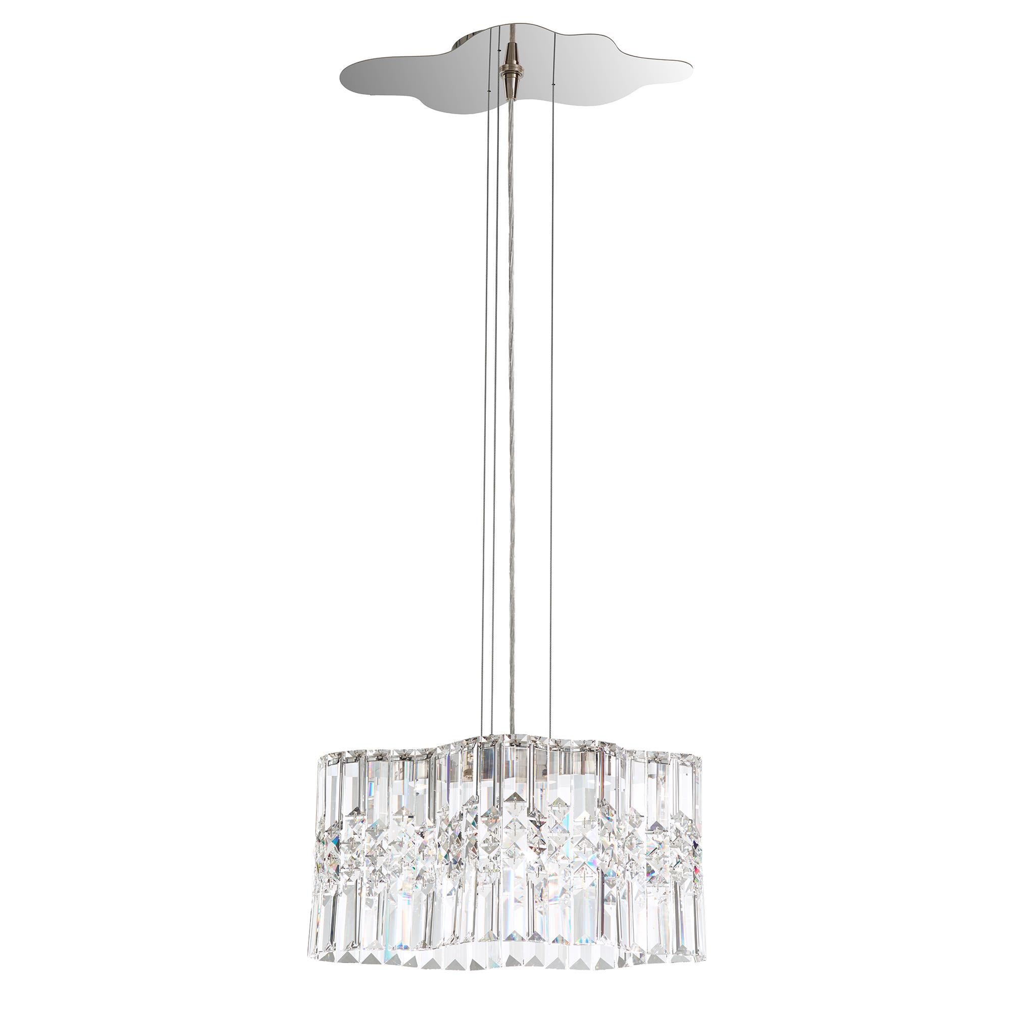Shown in Polished Stainless Steel finish and Clear Optic crystal