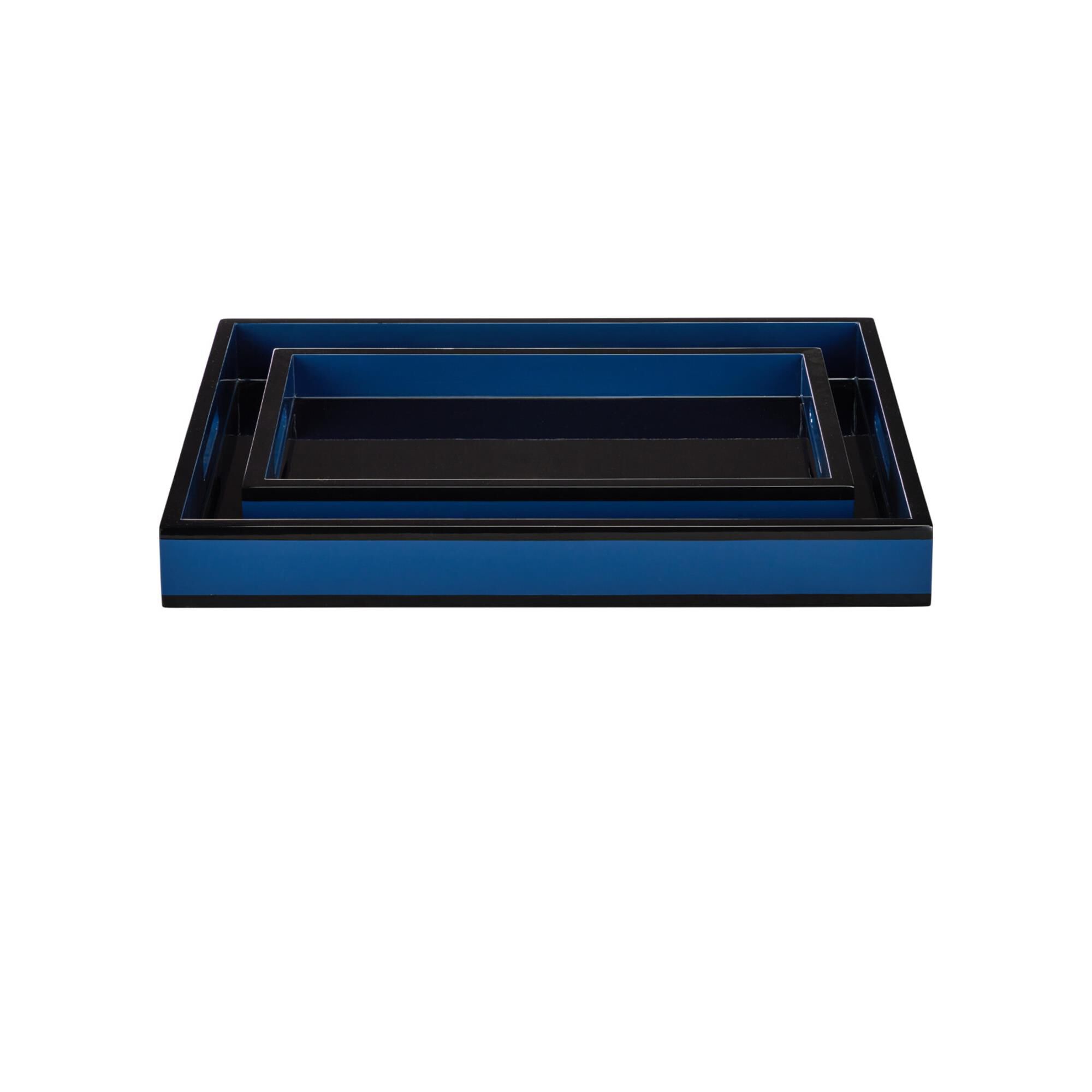Navy Lacquer Tray,