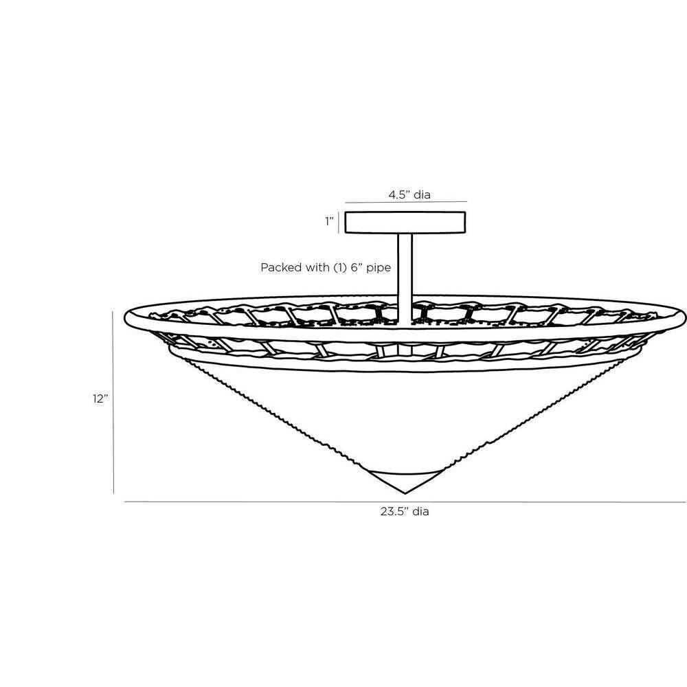 Celerie Kemble Terrace 12 Inch Semi Flush Mount by Arteriors Home