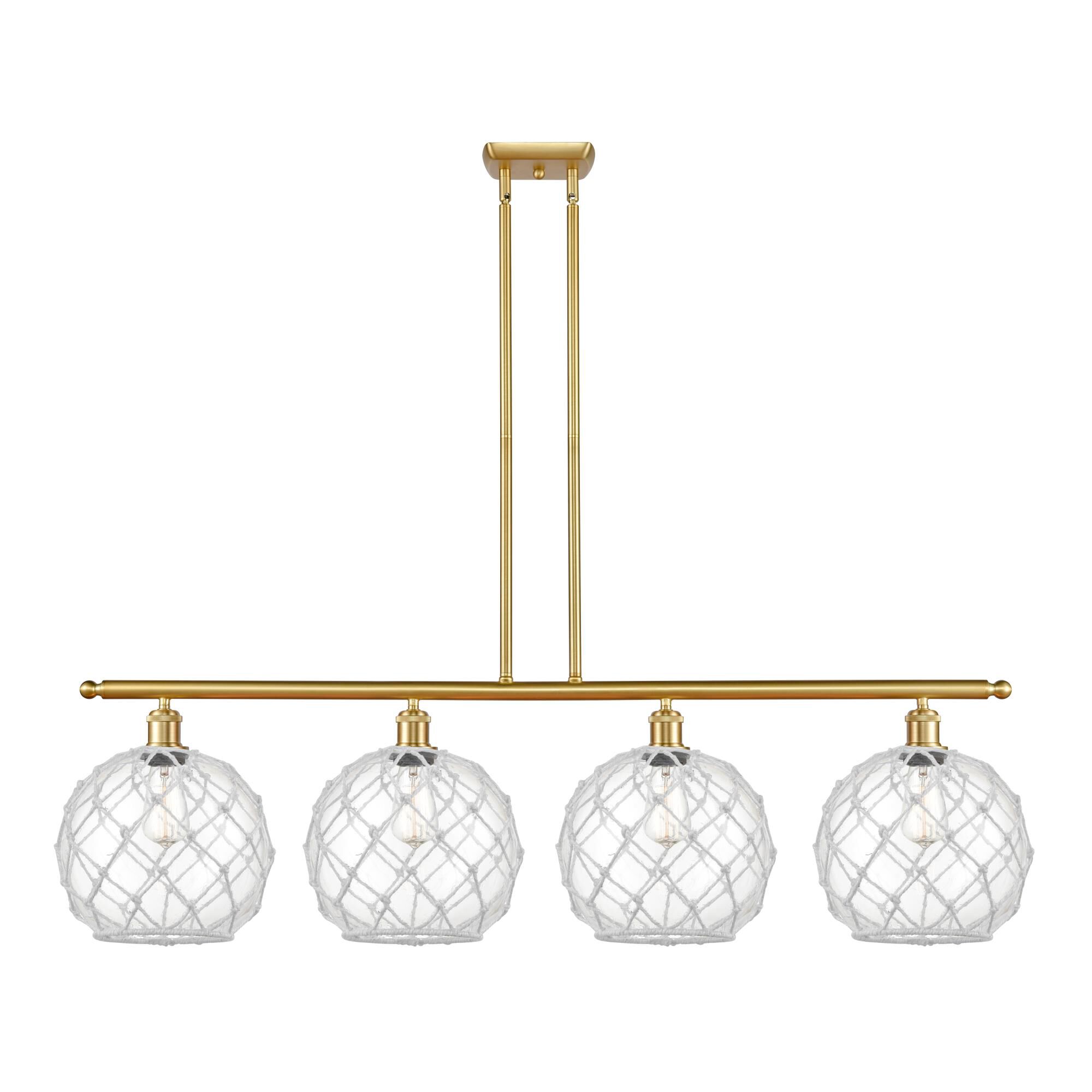 Bruno Marashlian Large Farmhouse Rope 48 Inch Linear Suspension Light by Innovations Lighting