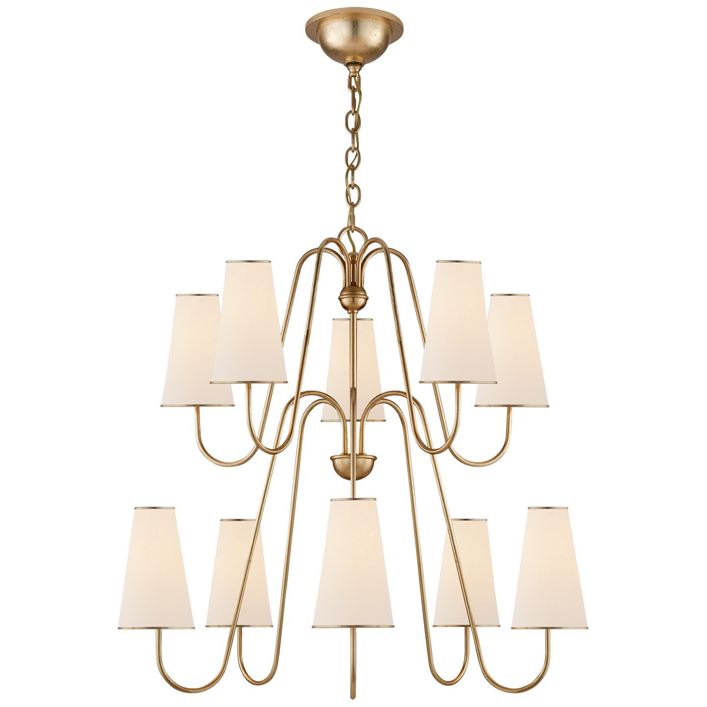 Shown in Gild finish and Linen shade 