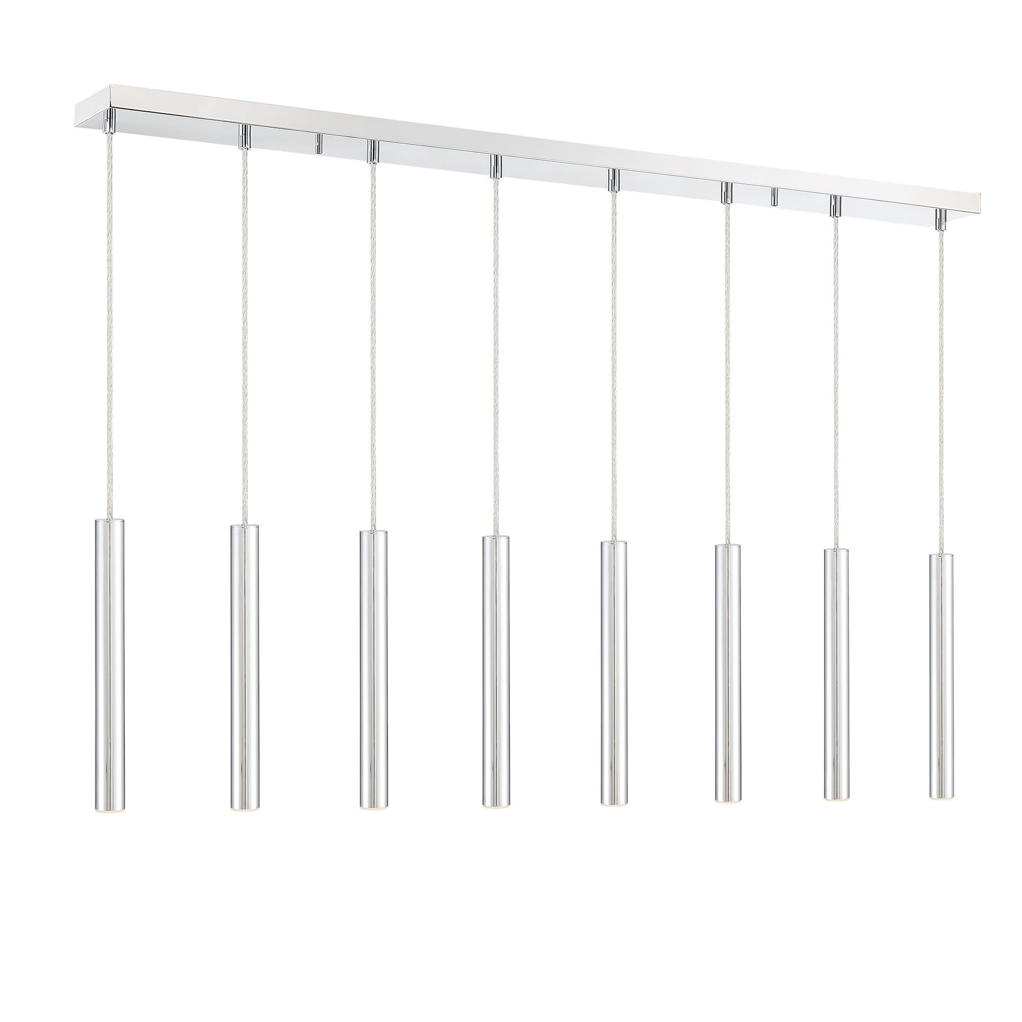 Shown in Chrome finish and Steel glass and Steel shade