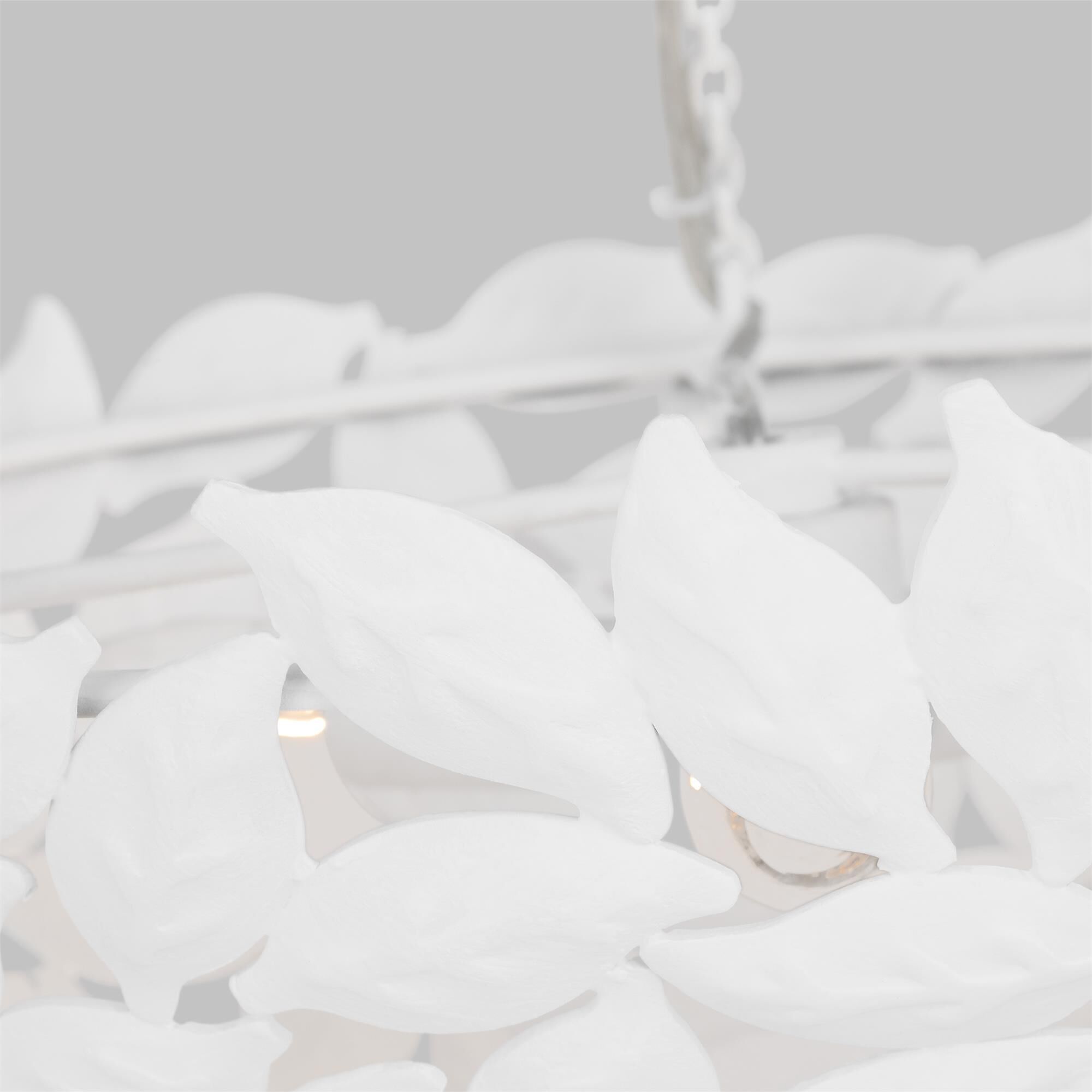 Shown in Textured White finish and Textured White Steel shade