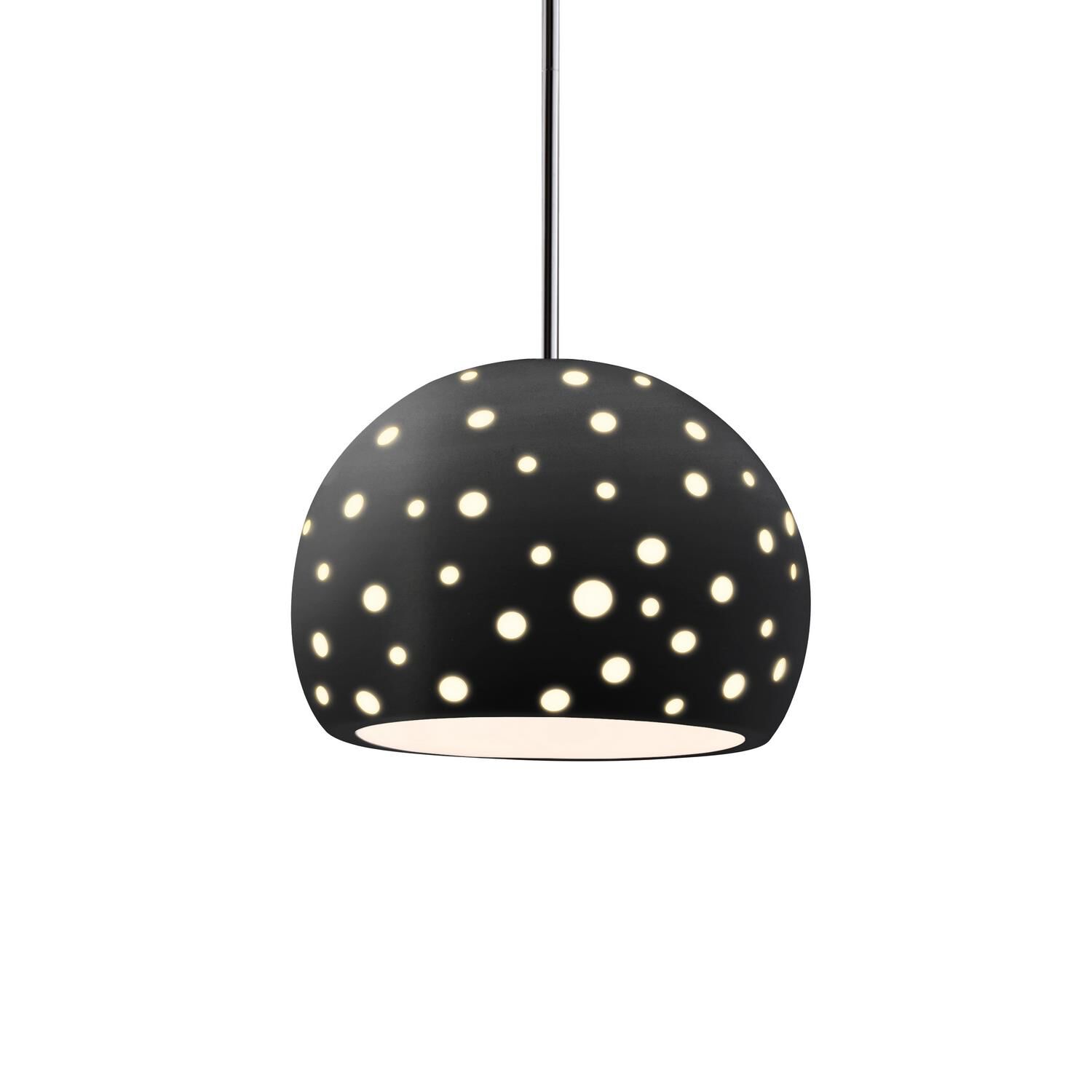 Perforated Globe 10 Inch Large Pendant by Justice Design Group