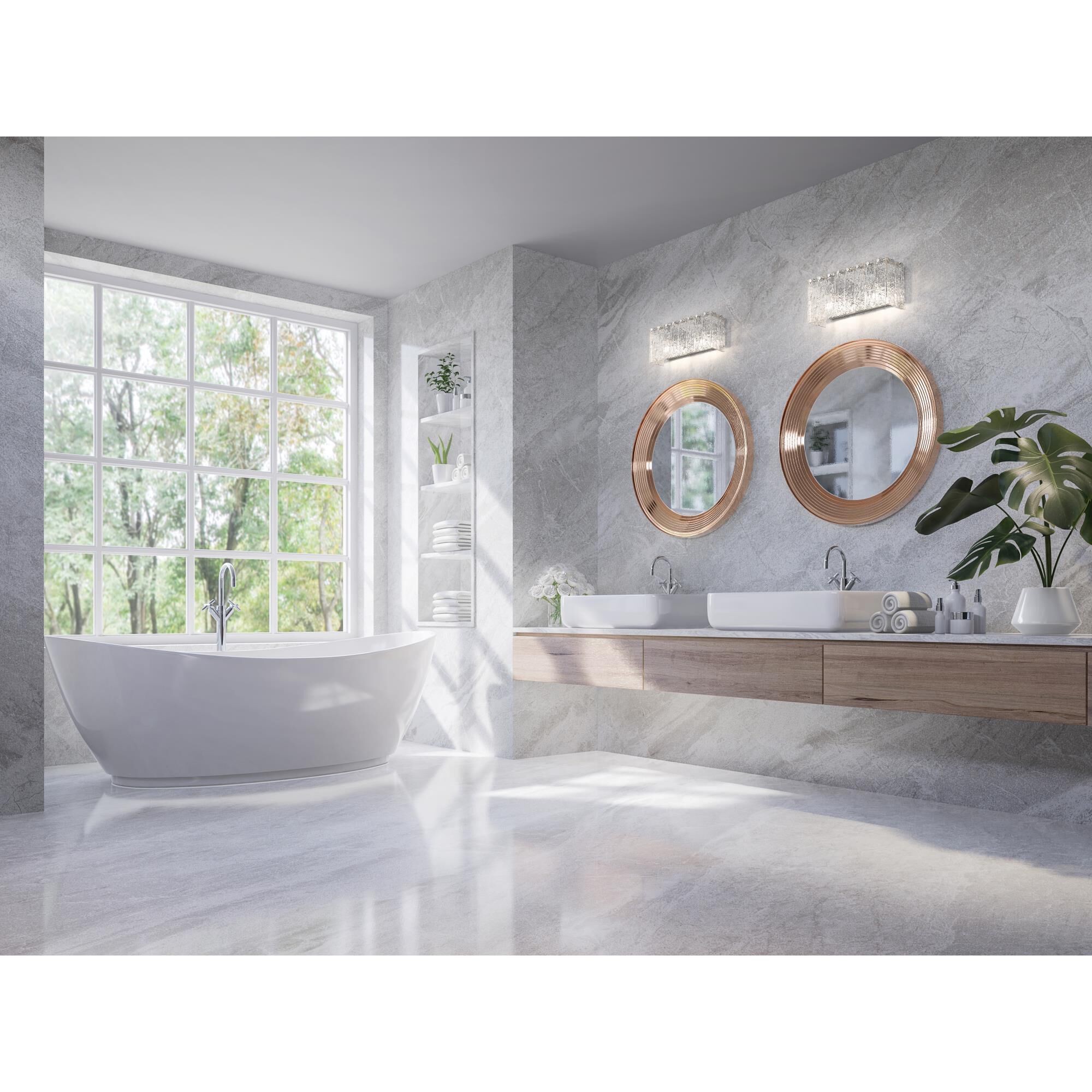 Shown in Chrome finish and Clear glass and Clear shade