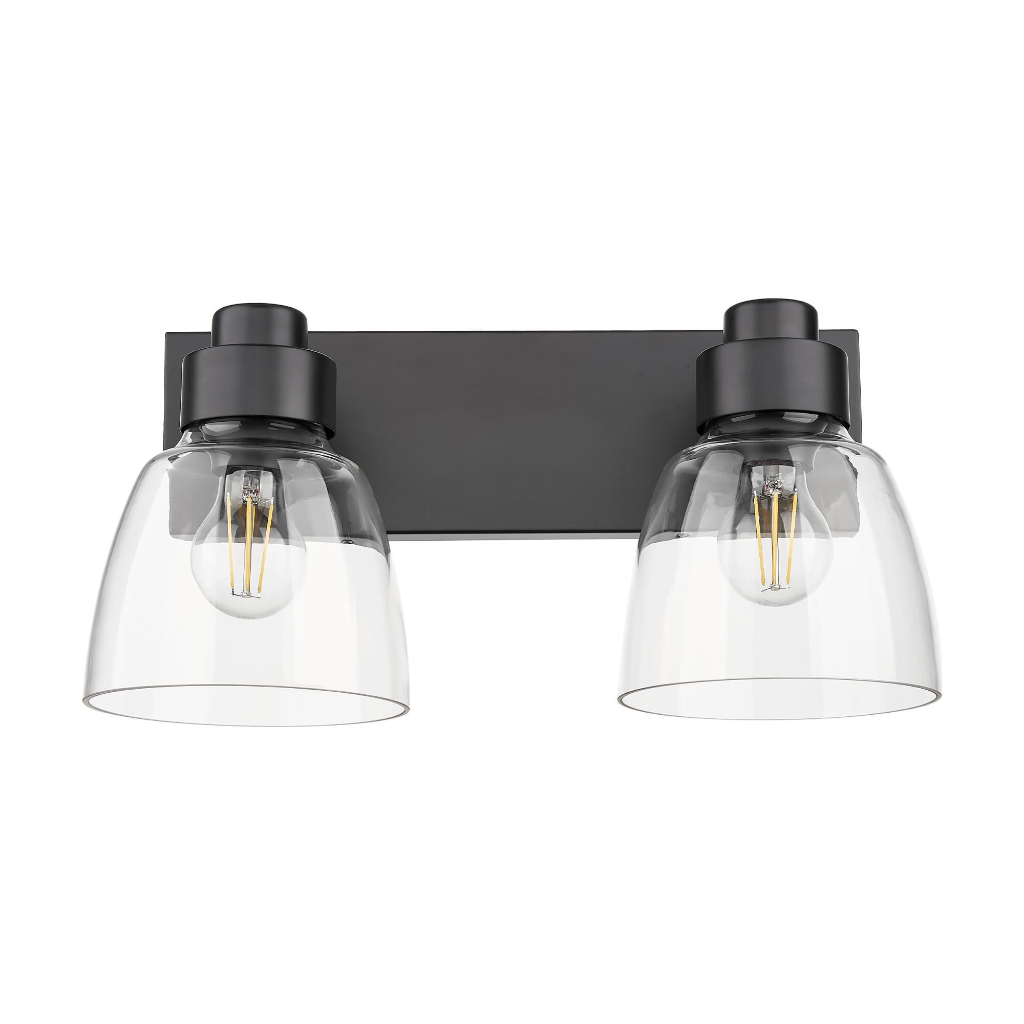 Shown in Matte Black finish and Clear glass