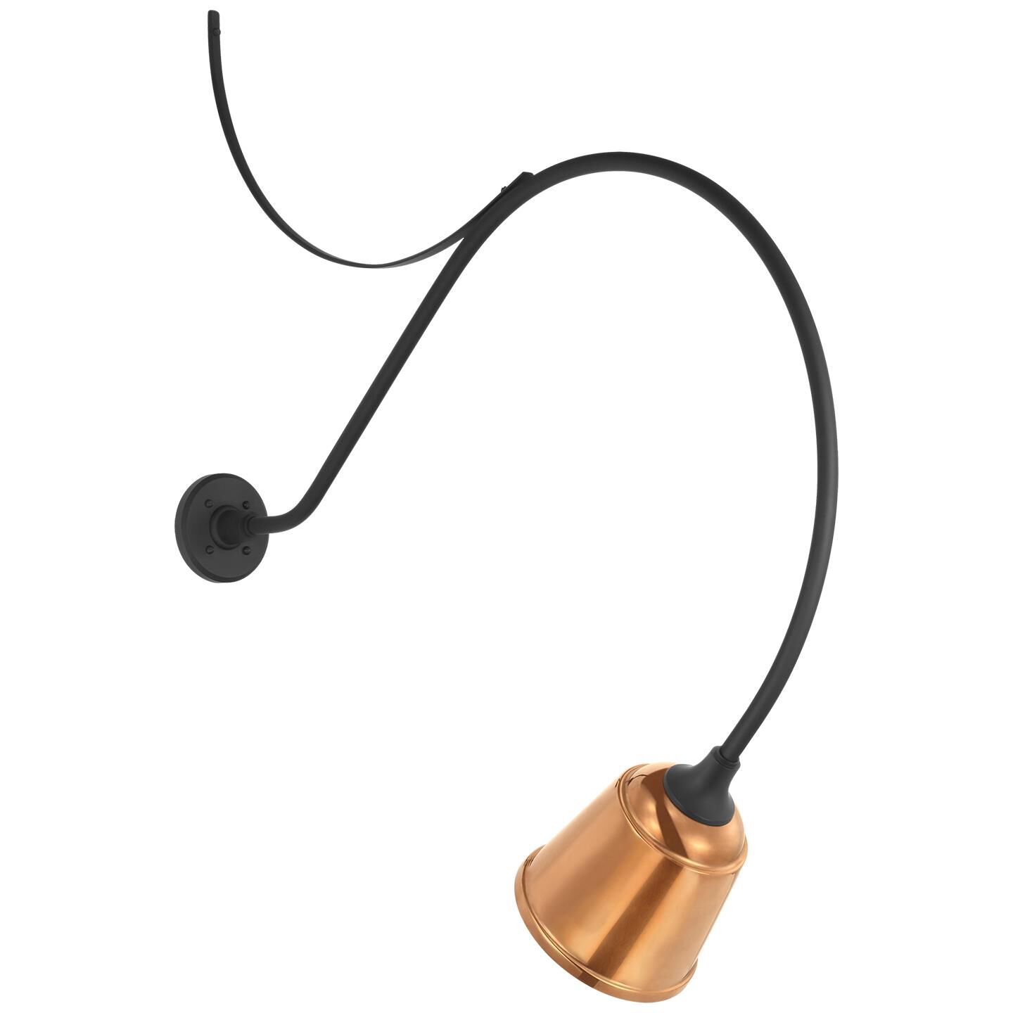 Shown in Matte Black finish and Copper shade