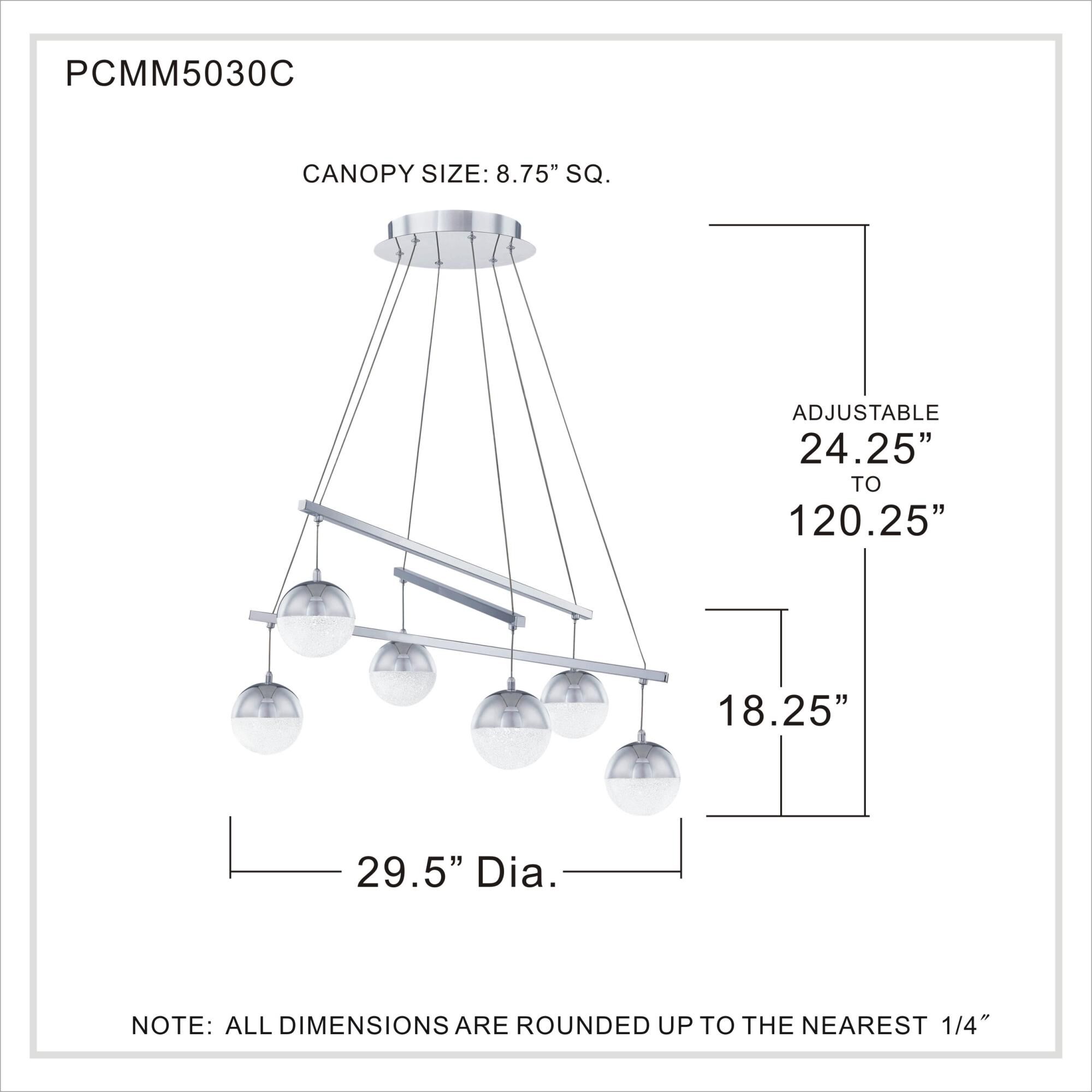 Quoizel 29 Inch LED Multi Light Pendant