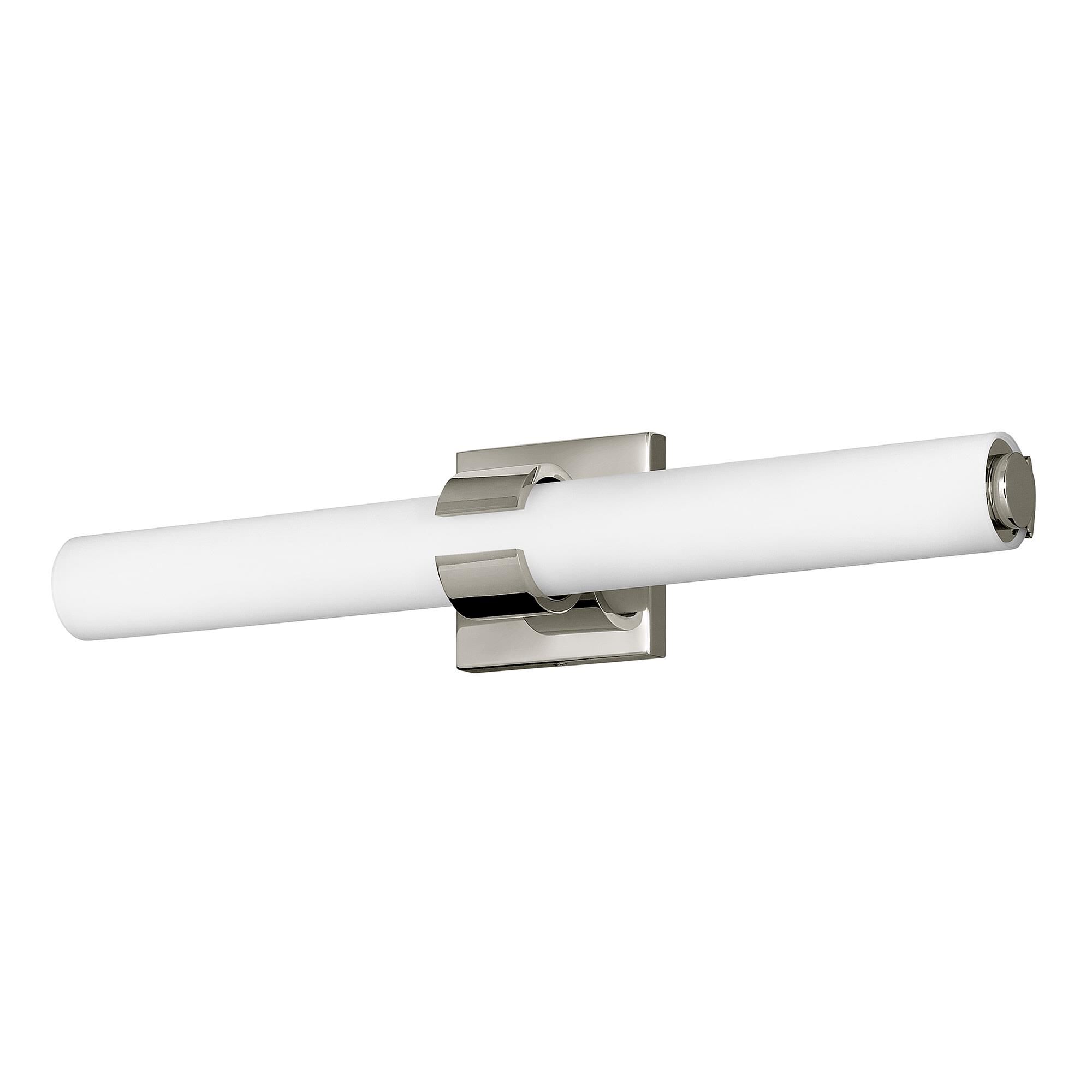 Shown in Polished Nickel finish and Etched White glass