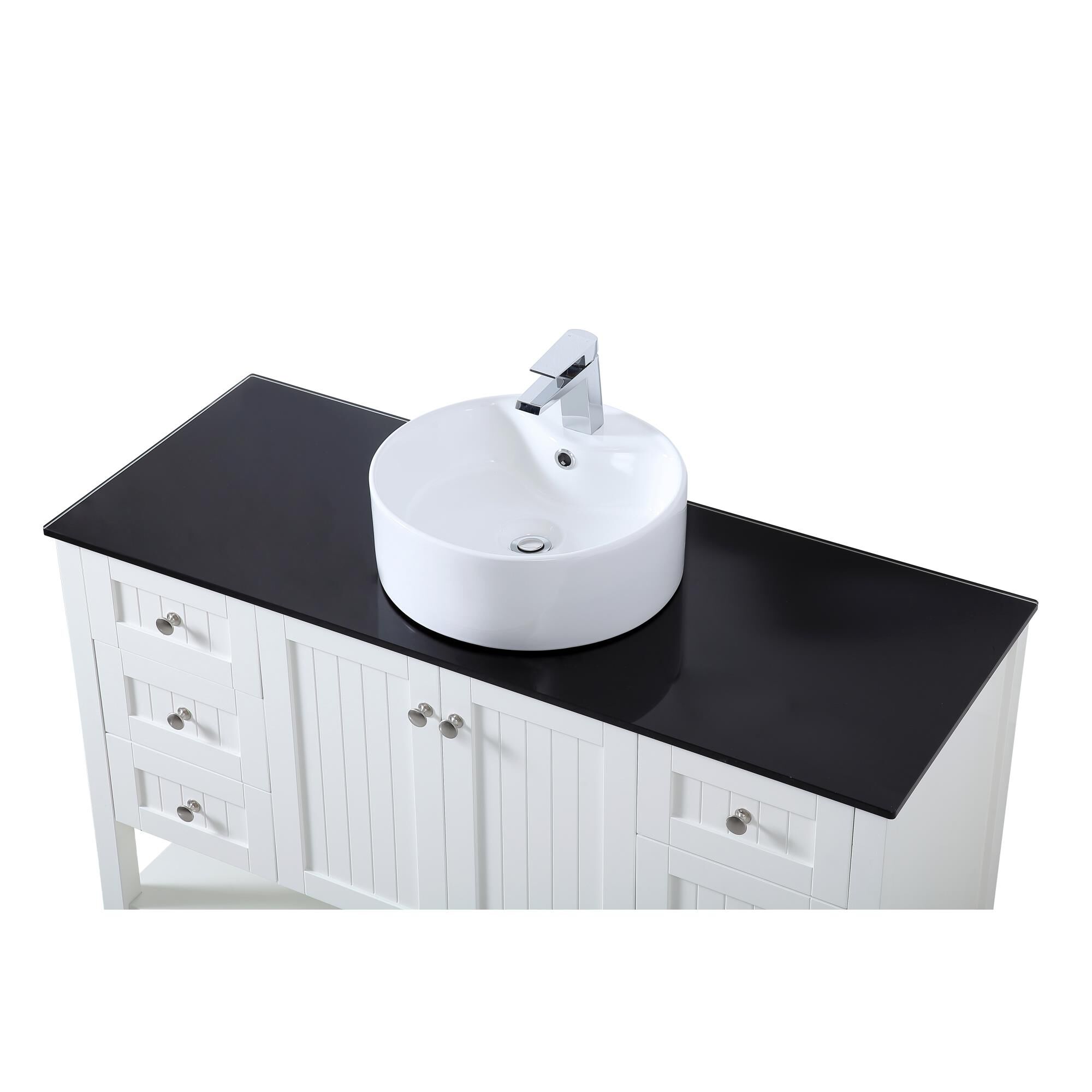 Shown in White And Brushed Nickel With Black finish