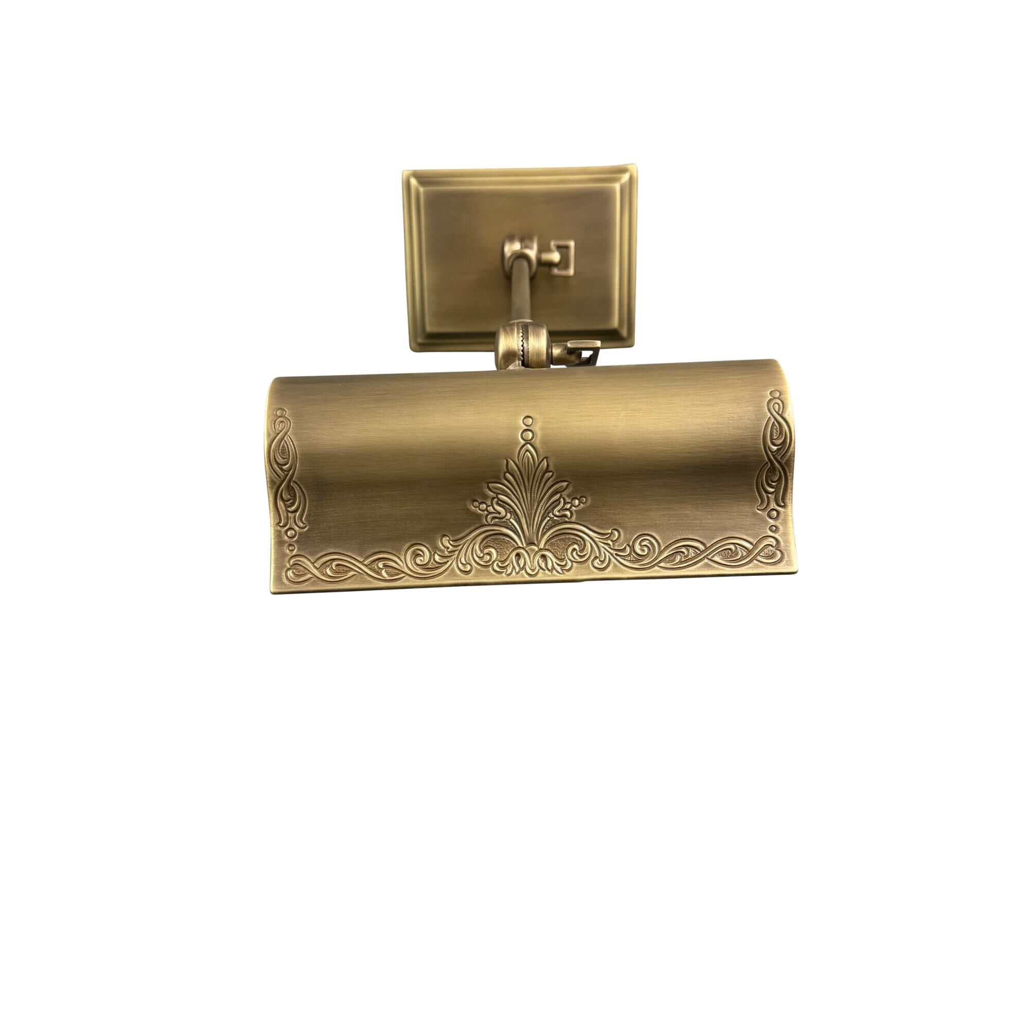 Shown in Antique Brass finish and Cast shade