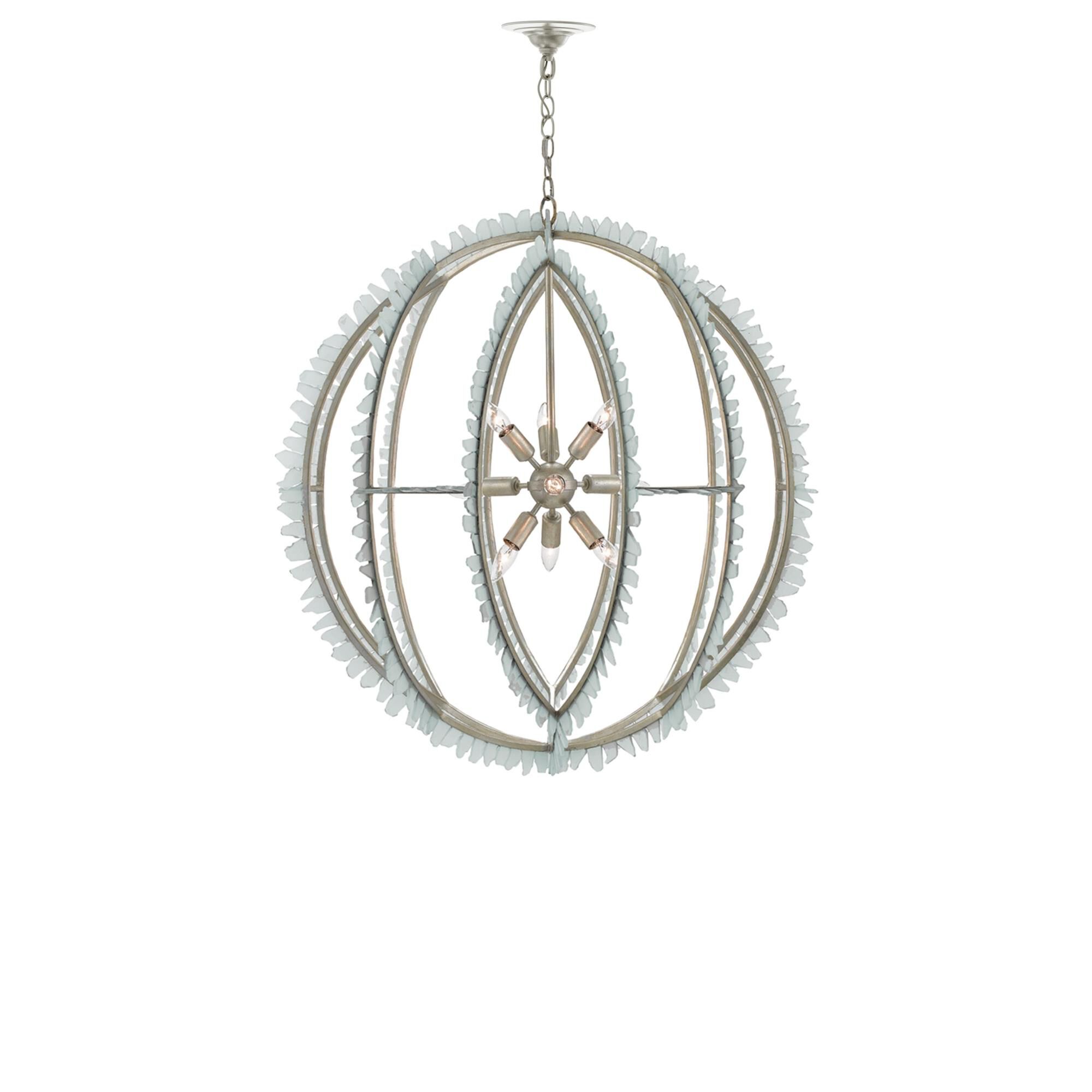 Shown in Contemporary Silver Leaf/Seaglass finish