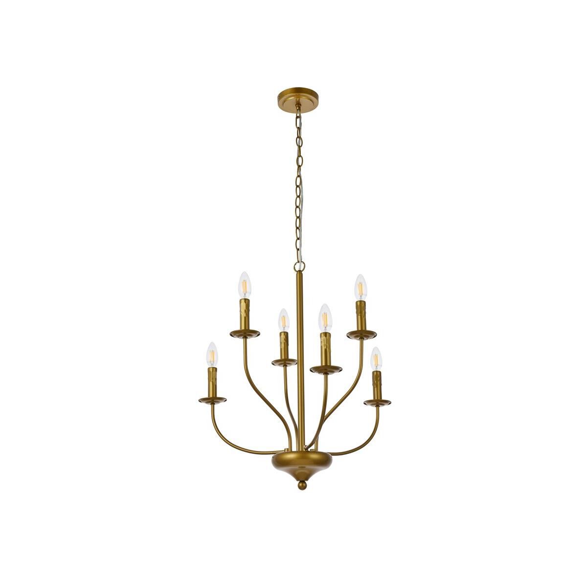 Westley 24 Inch 6 Light Chandelier by Elegant Lighting