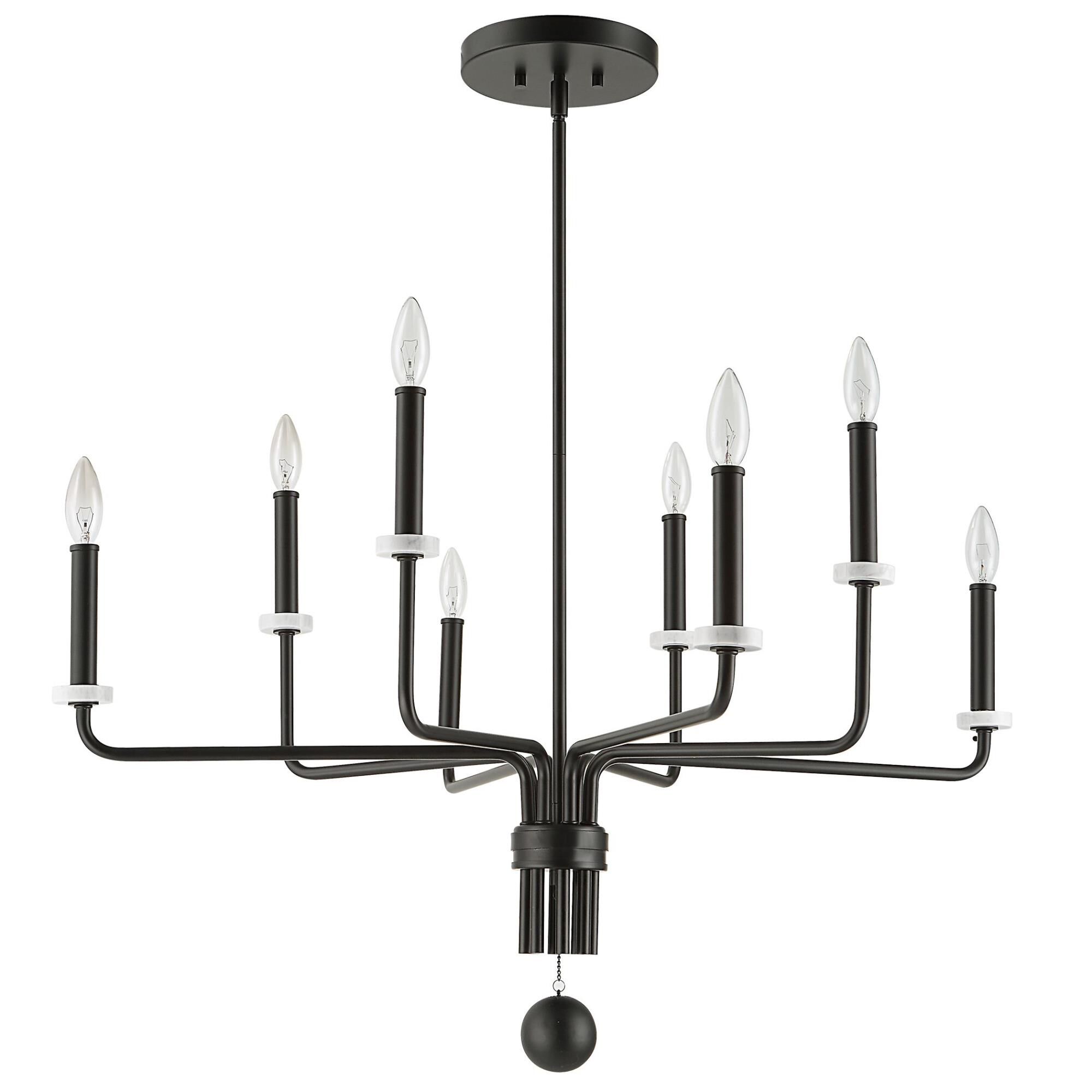 Kalizma Home Ebony 34 Inch 8 Light Chandelier by Uttermost