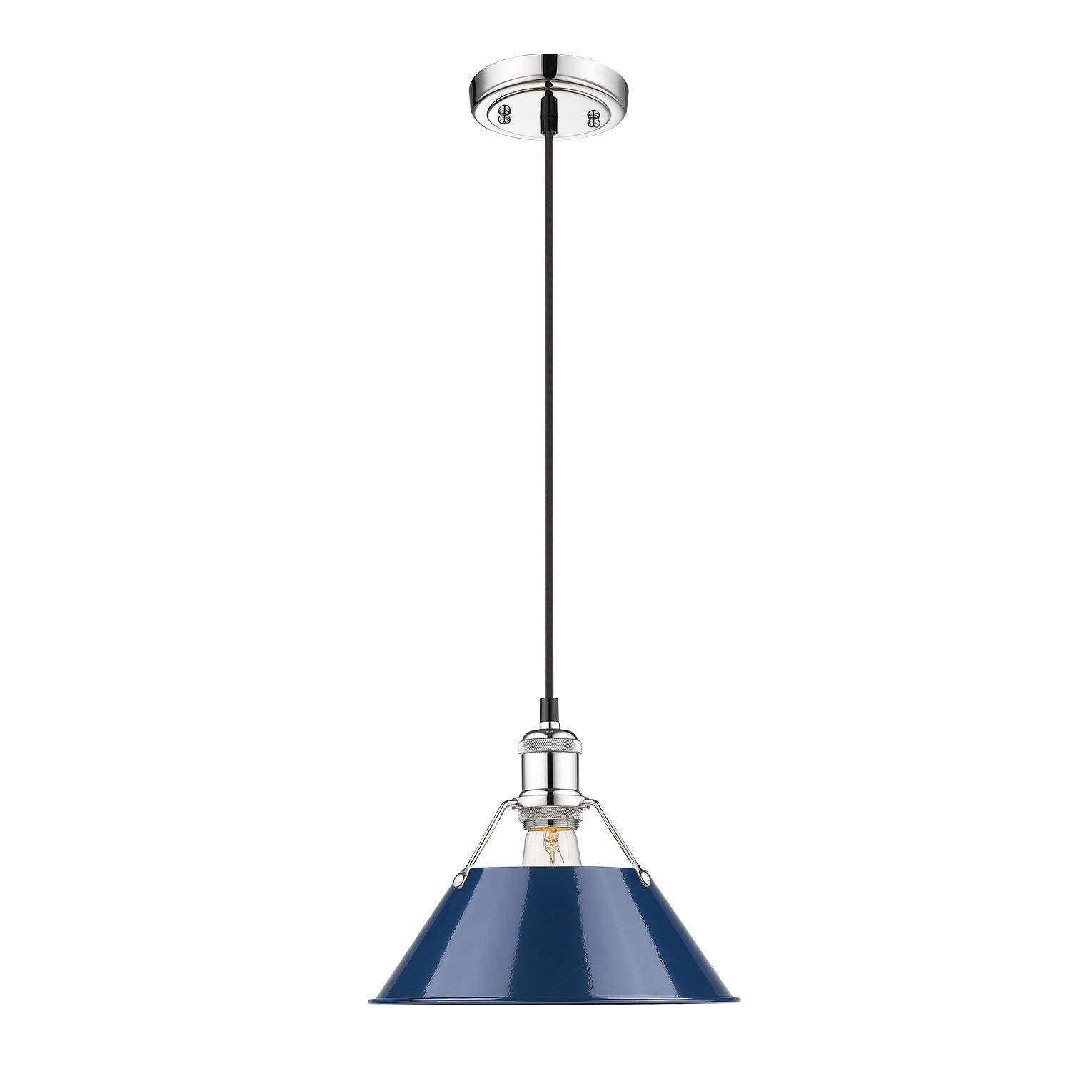 Shown in Chrome finish and Navy Blue shade