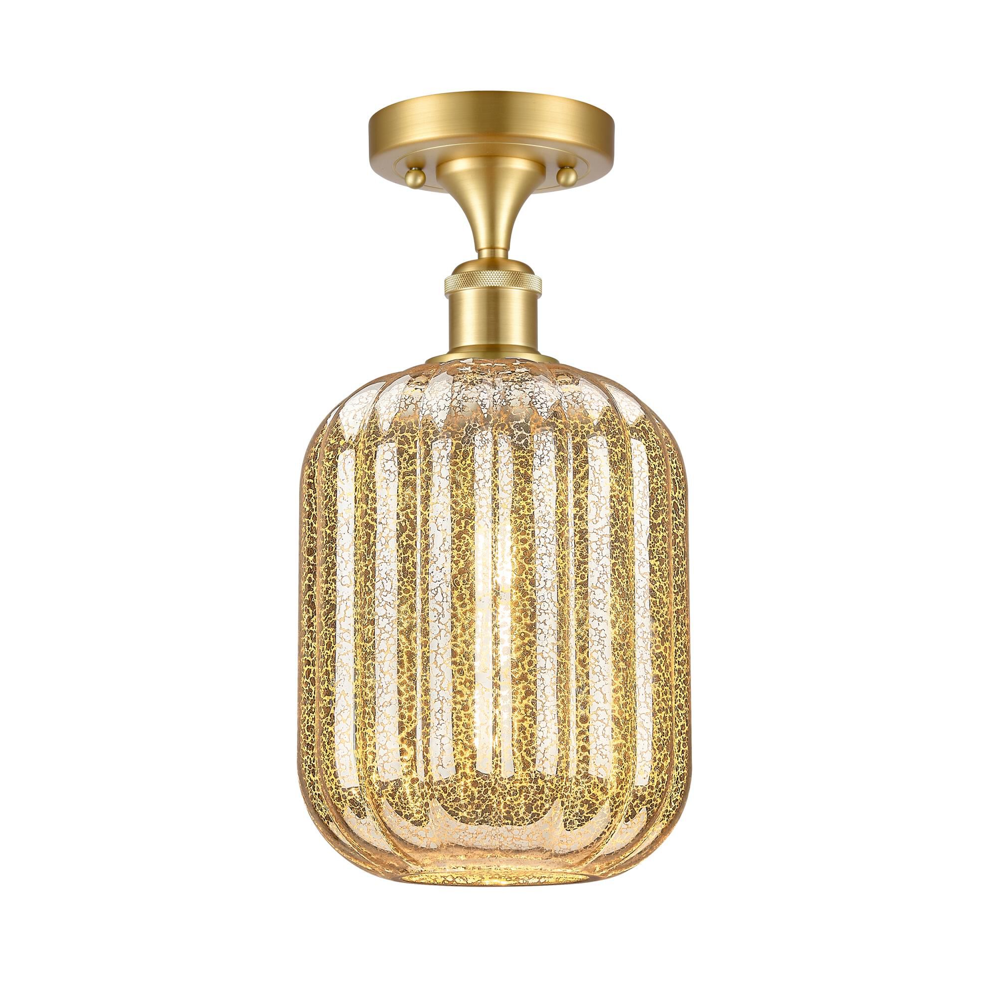 Shown in Satin Gold finish and Mercury glass