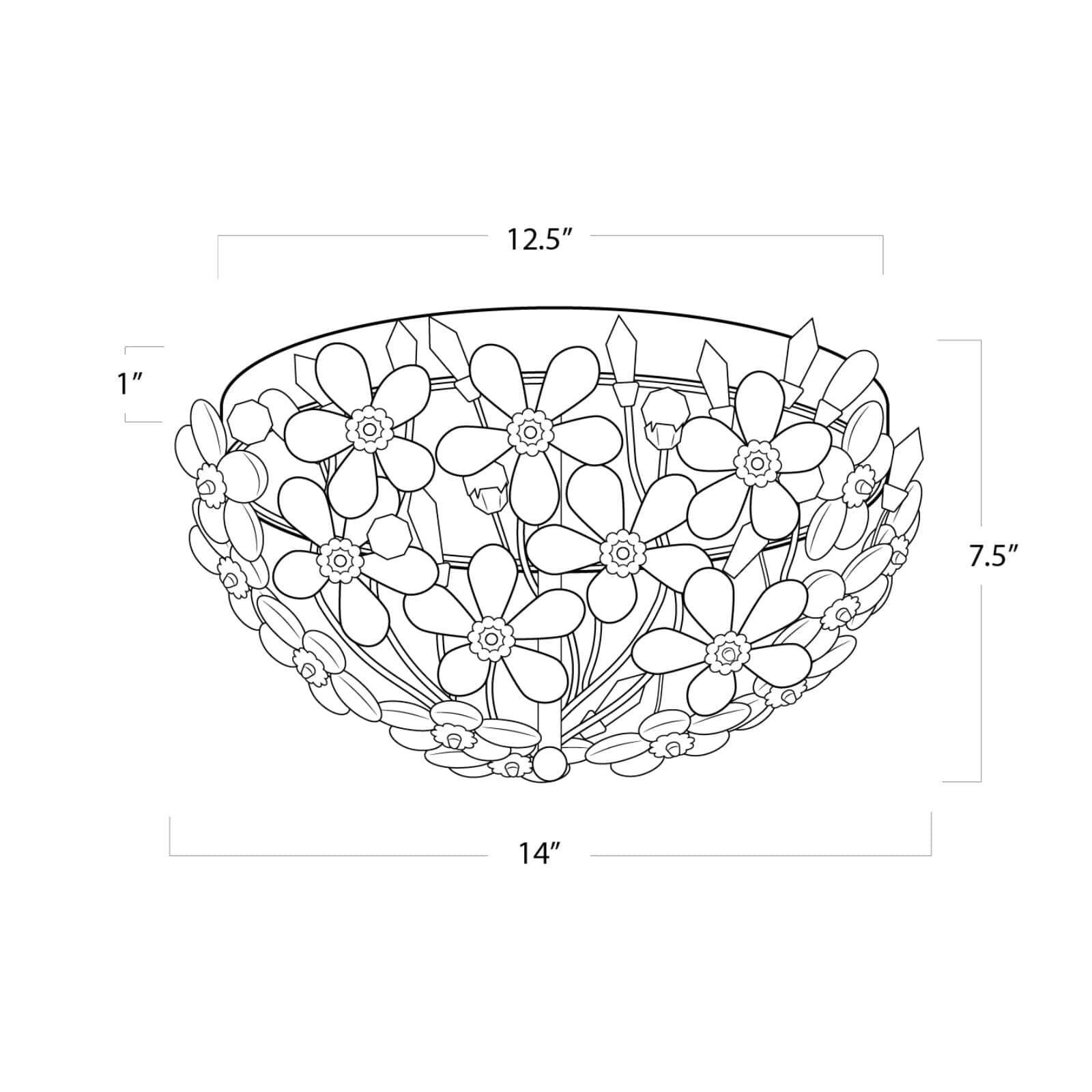 Cheshire 14 Inch Flush Mount by Regina Andrew