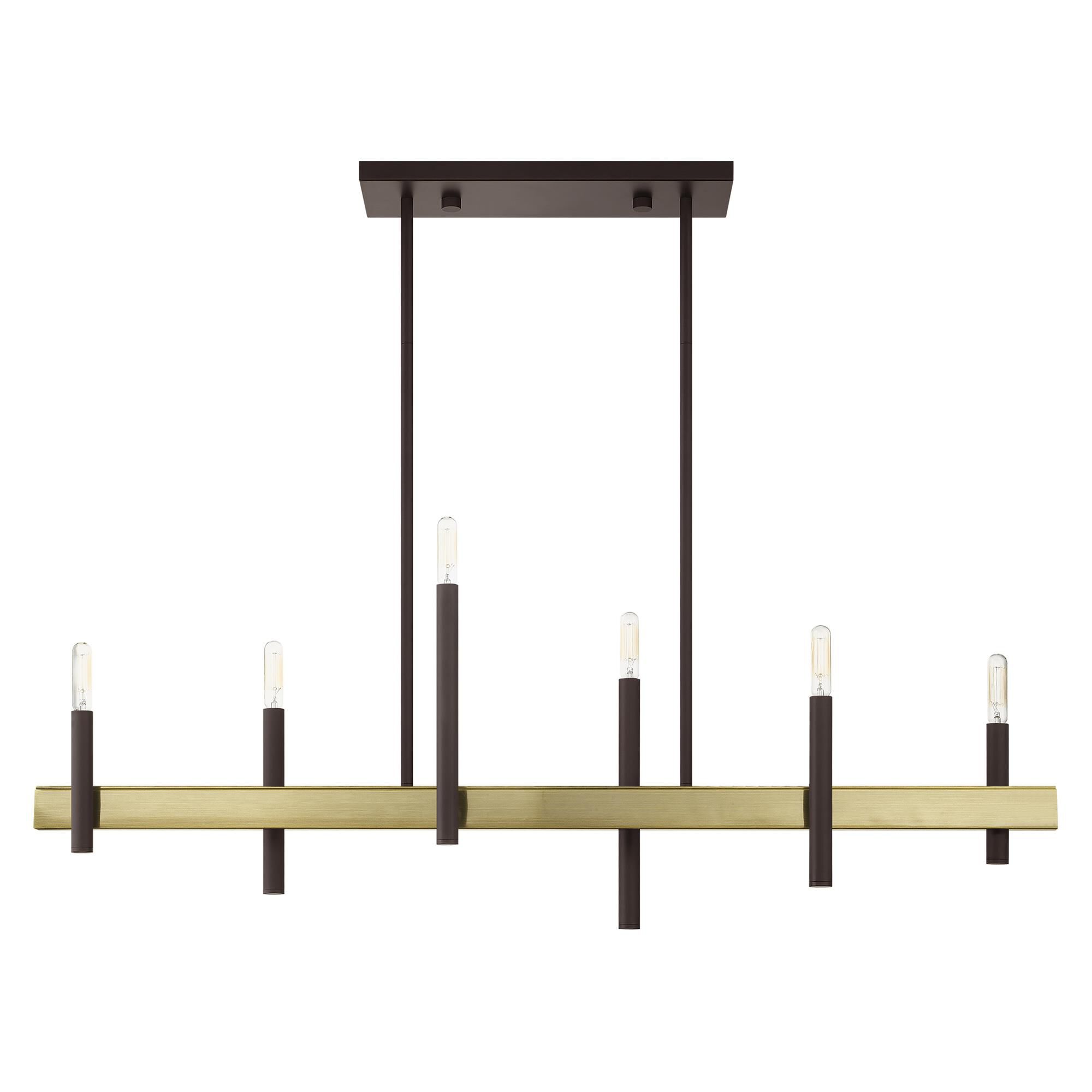 Shown in Bronze With Antique Brass Accents finish