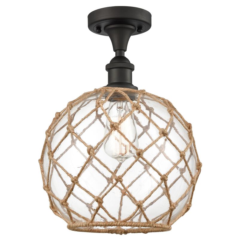 Bruno Marashlian Farmhouse Rope 10 Inch Semi Flush Mount by Innovations Lighting
