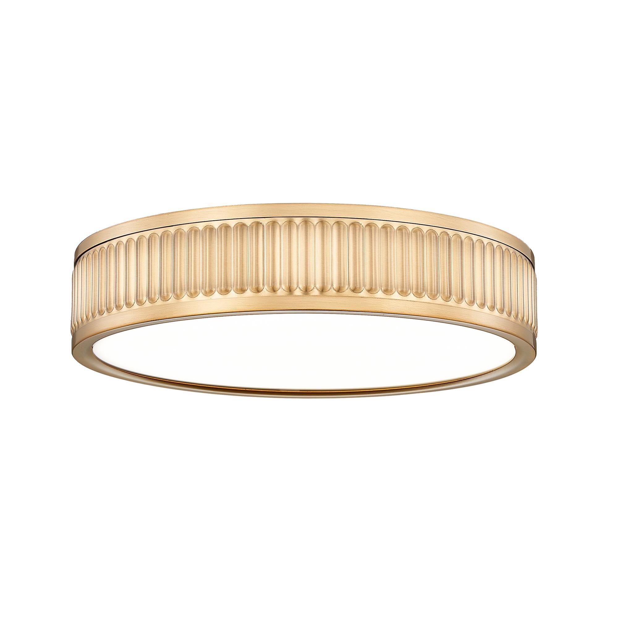 Shown in Modern Gold finish and Frosted glass and Frosted shade