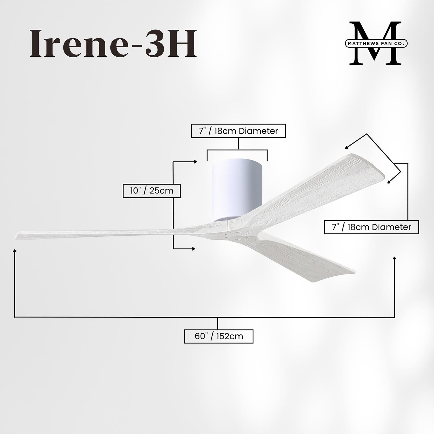 Irene 60 Inch Flush Mount Fan by Matthews Fan Company