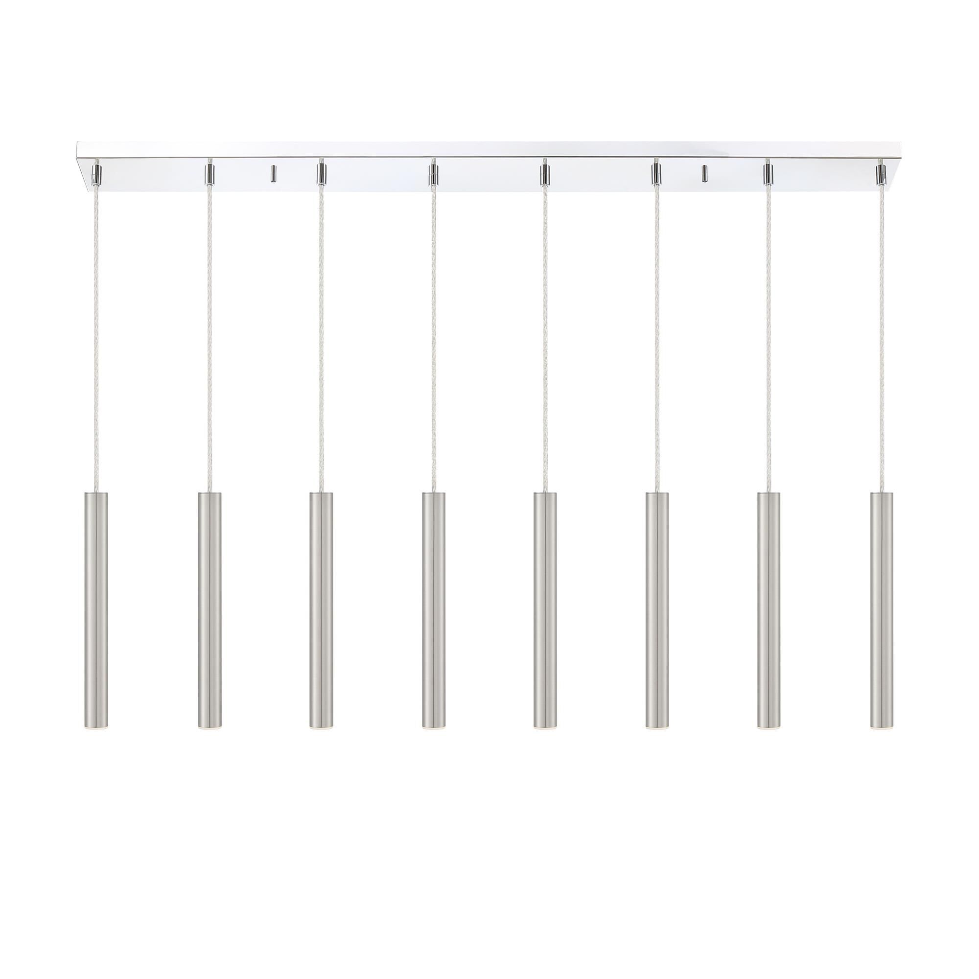 Shown in Chrome finish and Steel glass and Steel shade