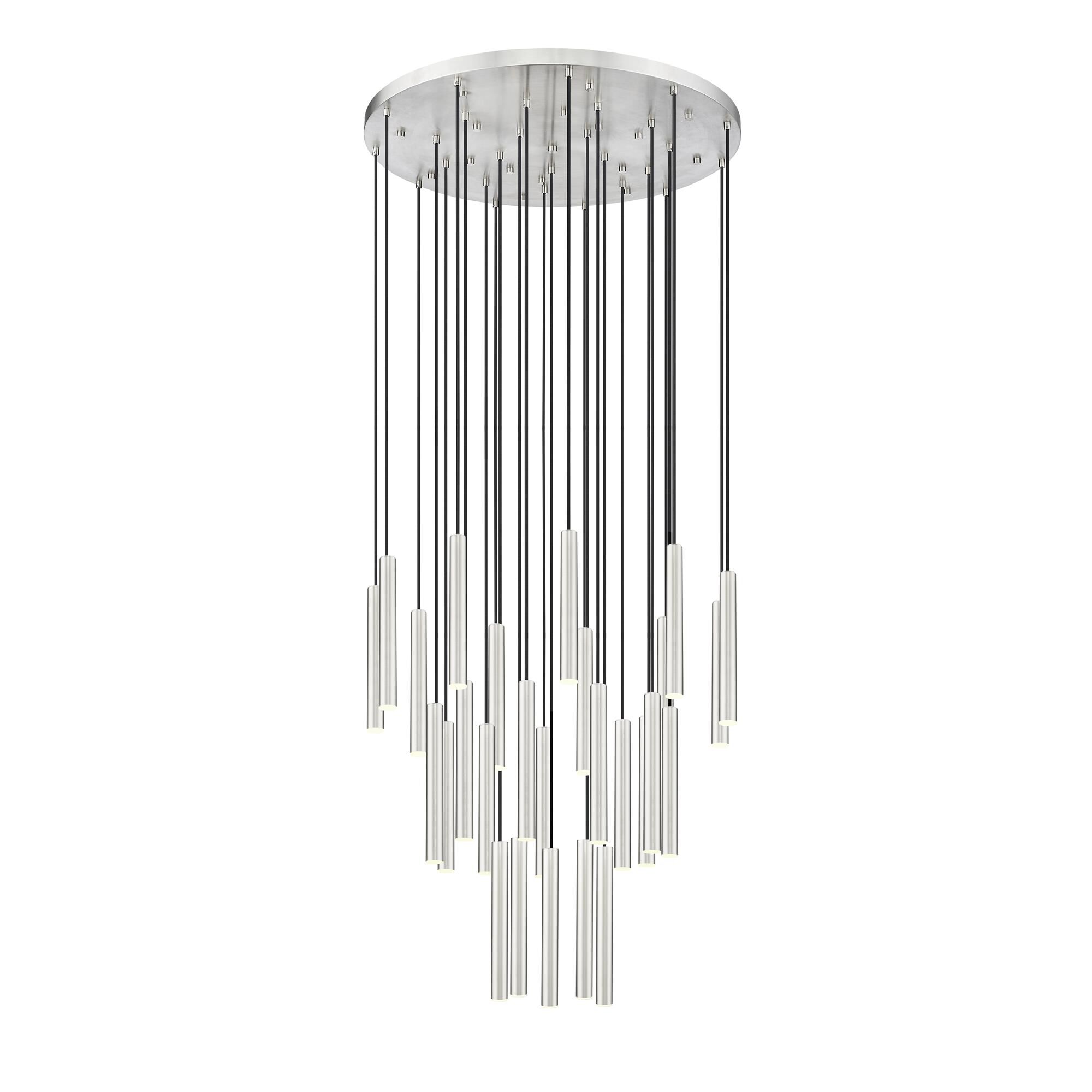 Shown in Brushed Nickel finish and Brushed Nickel glass and Brushed Nickel shade