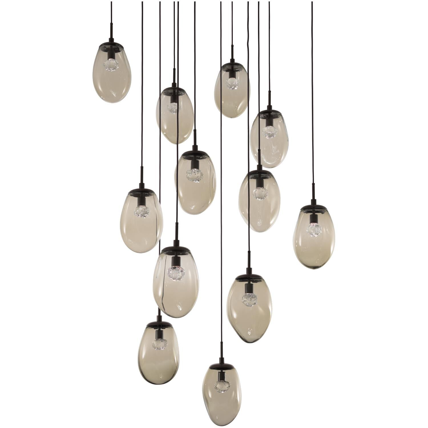 Shown in Flat Bronze finish and Floret Inner Bronze Outer glass