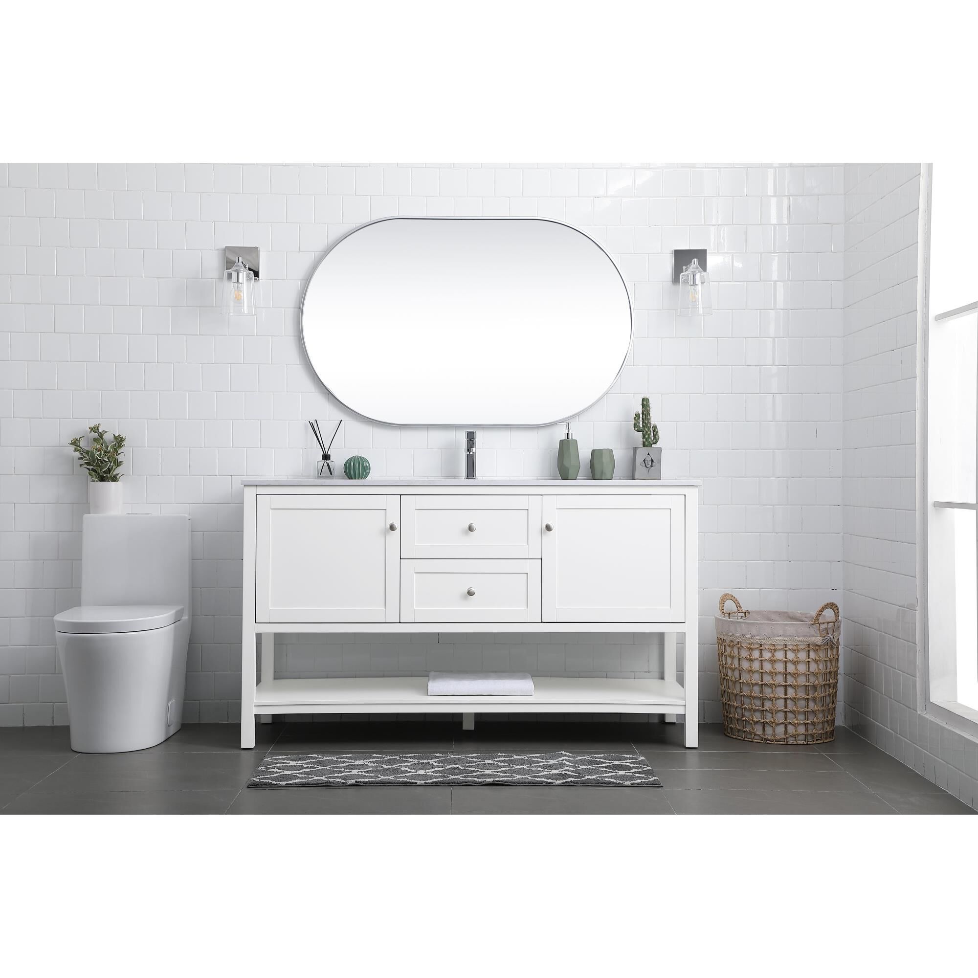 Heath 60 Inch Bath Vanity by Elegant Decor