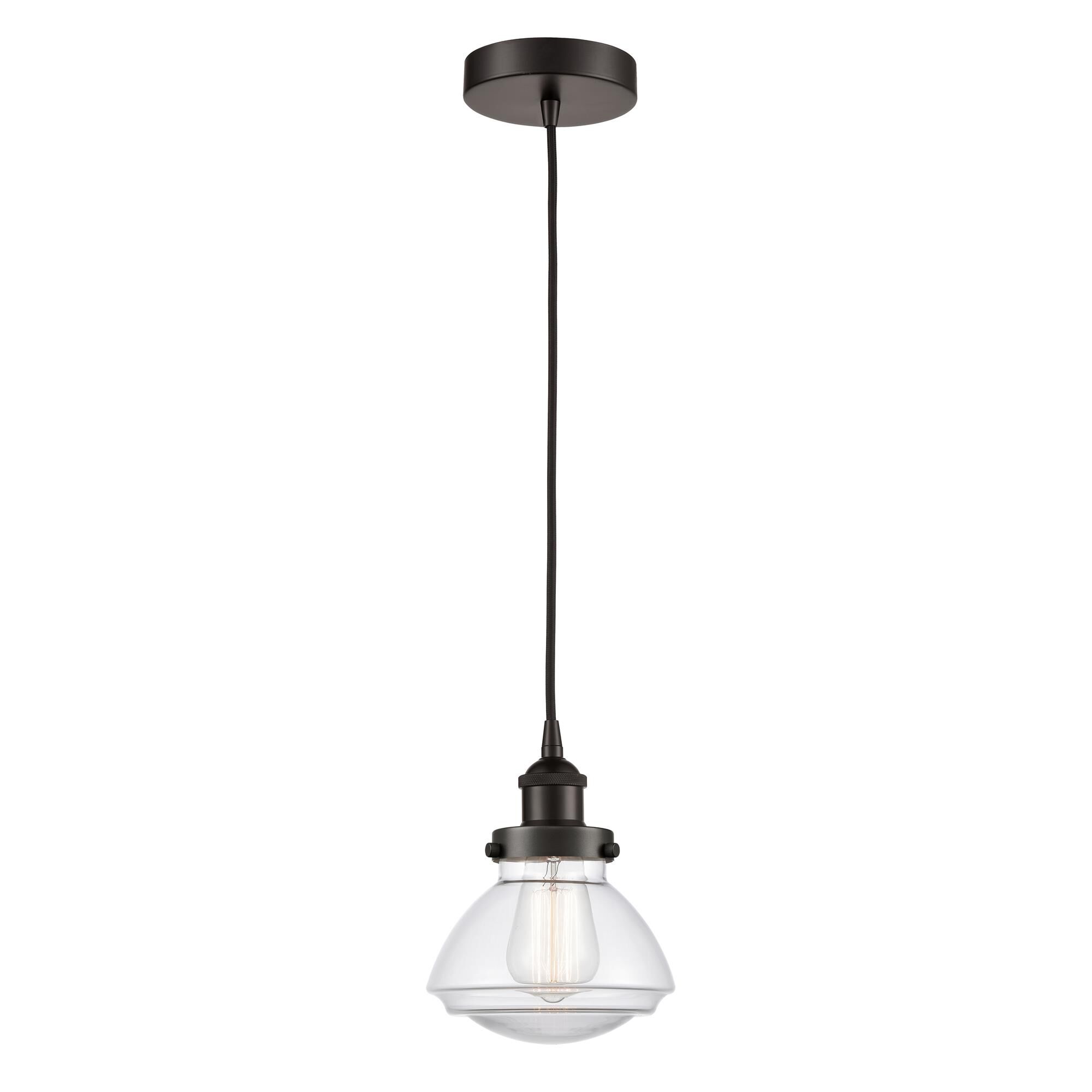 Shown in Oil Rubbed Bronze finish and Seedy glass