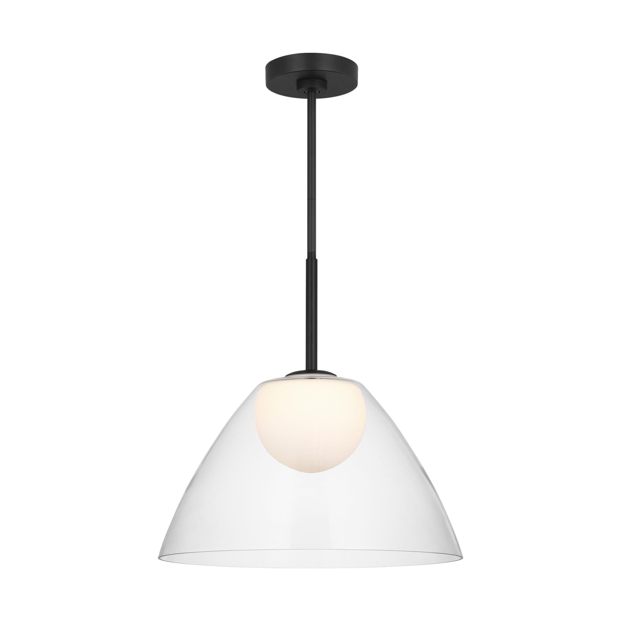 Shown in Midnight Black finish and White Opal Etched glass