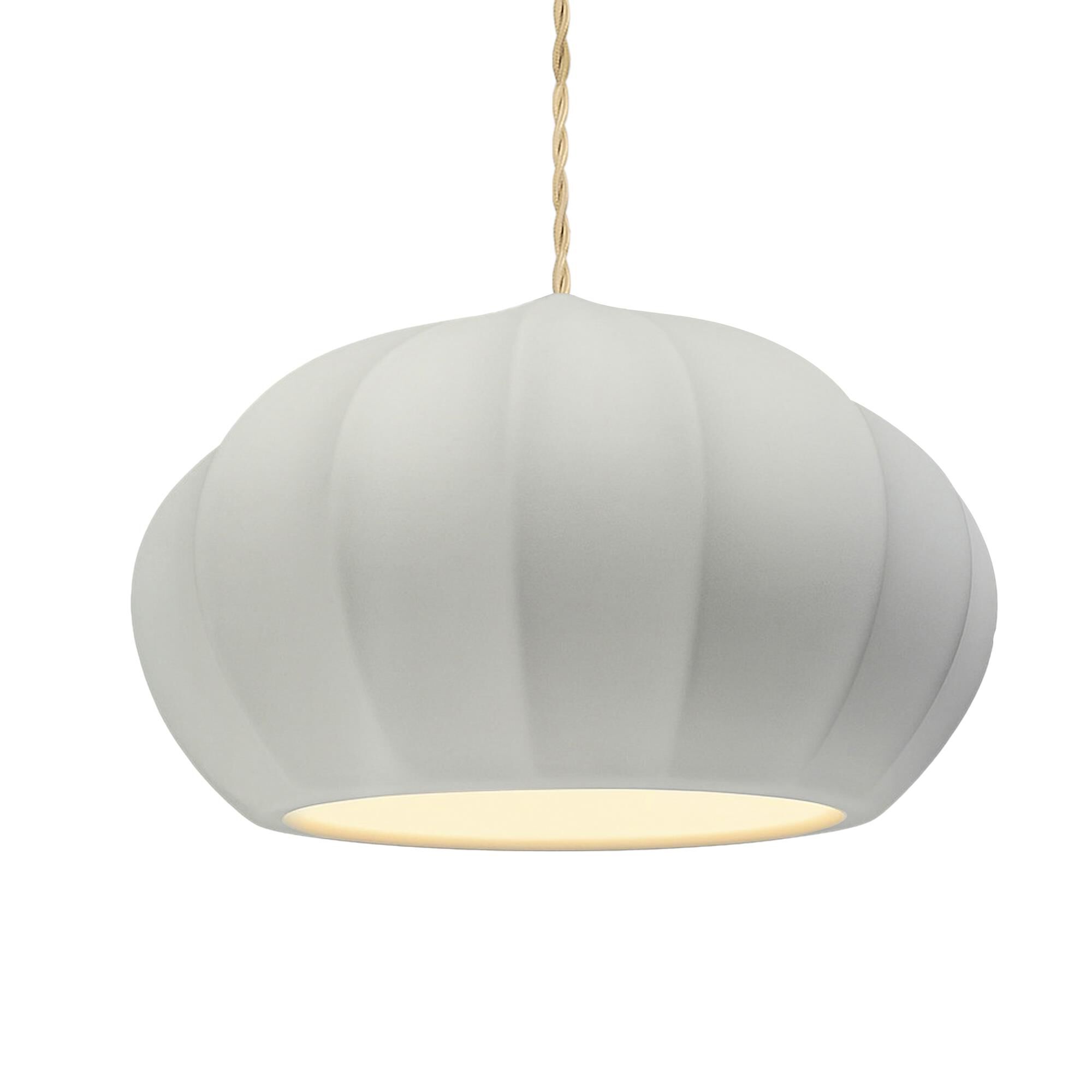 Fluted 13 Inch Large Pendant by Justice Design Group