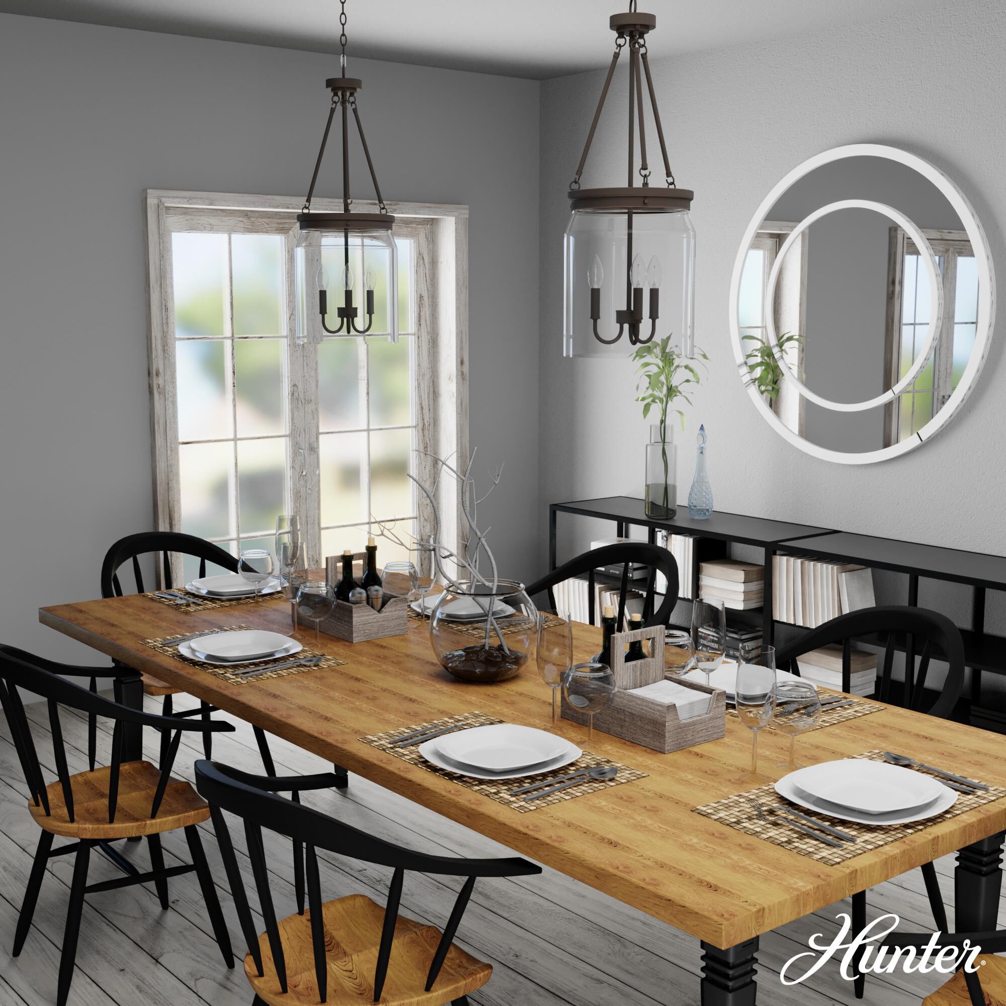 Devon Park 19 Inch Large Pendant by Hunter Fan