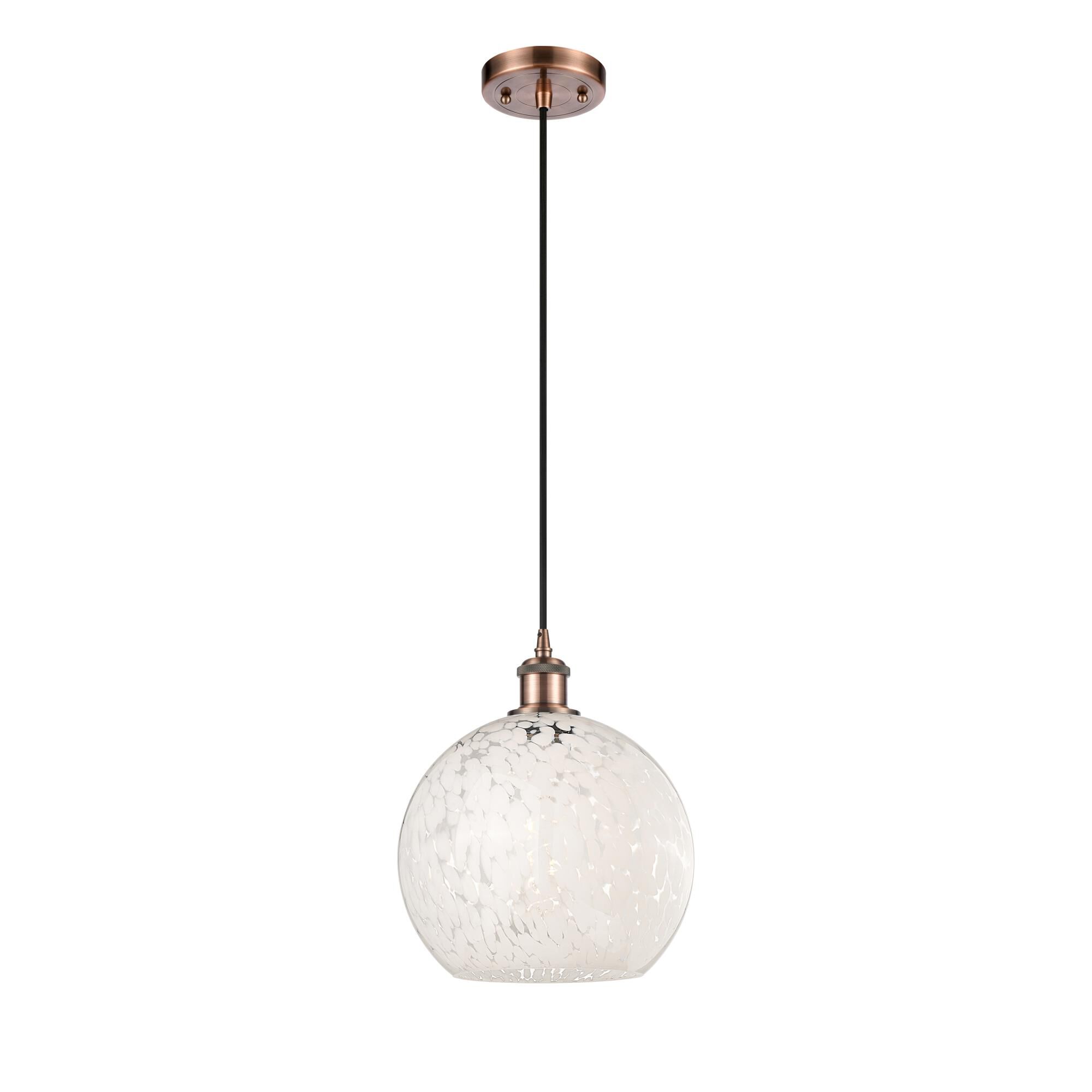 Bruno Marashlian White Mouchette 10 Inch Mini Pendant by Innovations Lighting