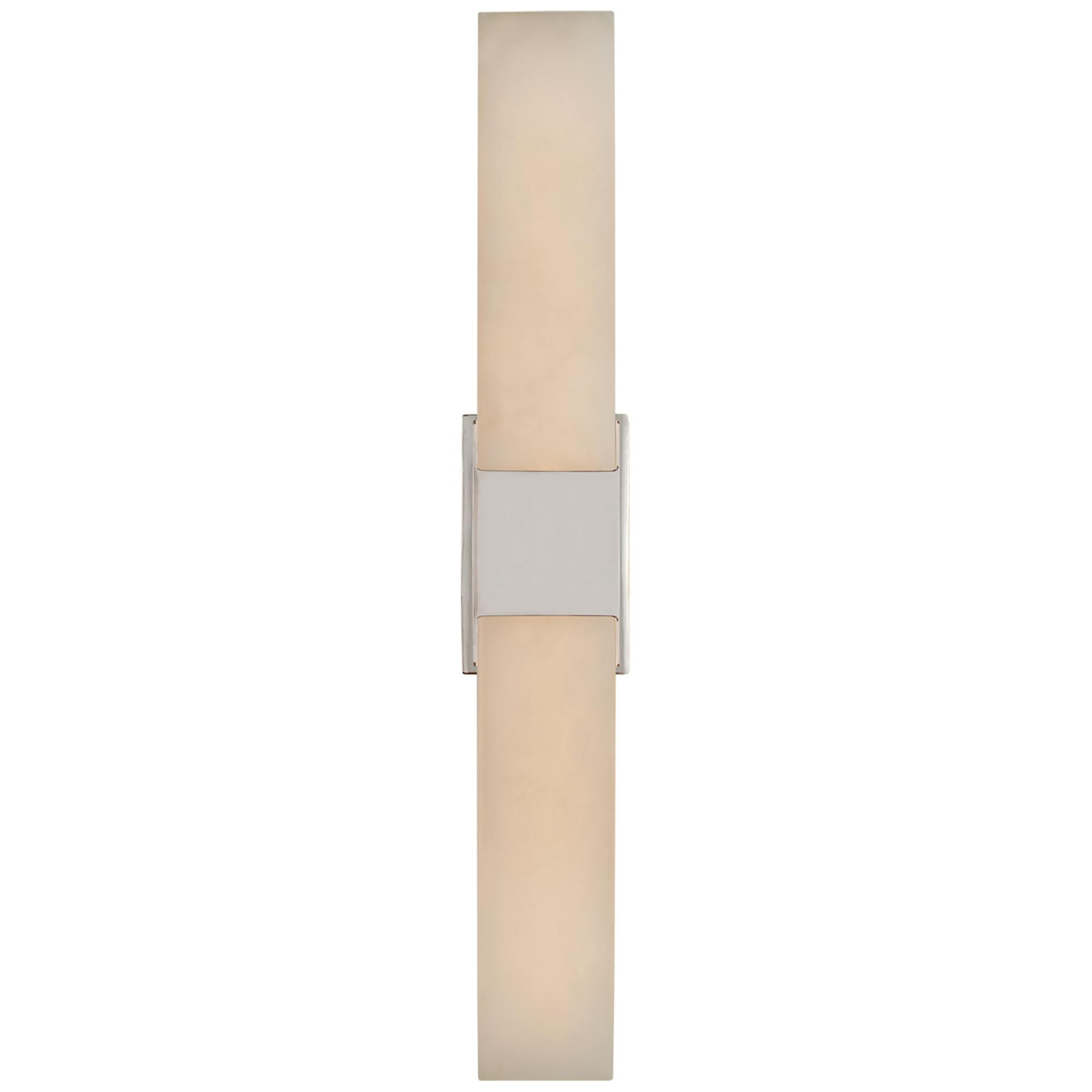 Shown in Polished Nickel finish and Alabaster glass