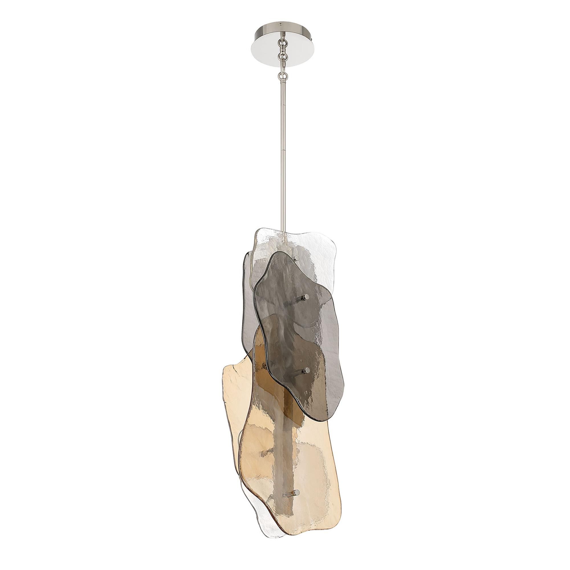 Shown in Polished Nickel finish and Mixed glass