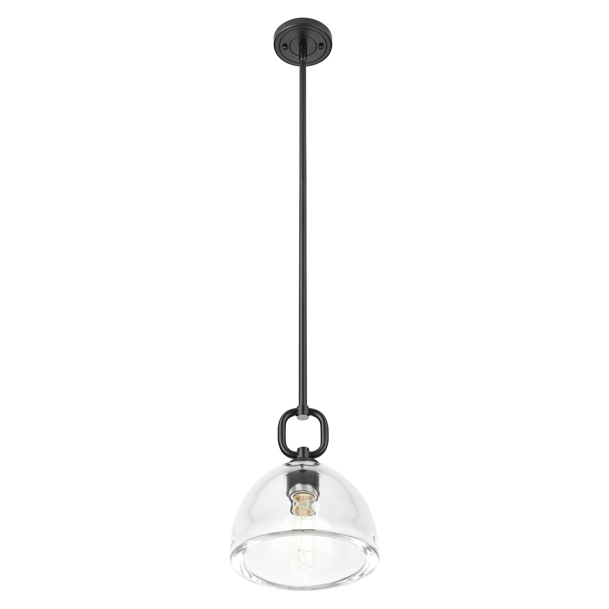 Shown in Matte Black finish and Clear glass