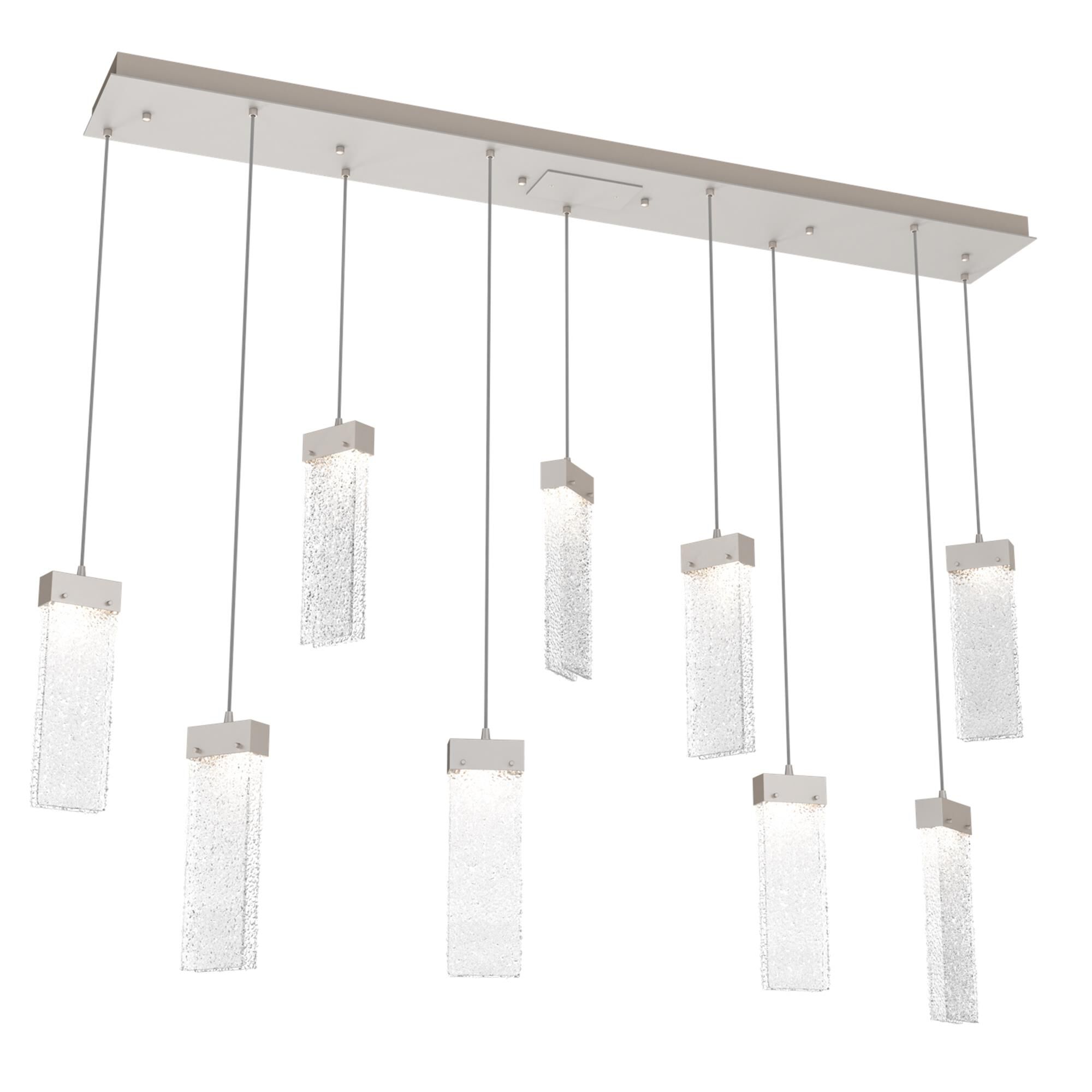 Shown in Metallic Beige Silver finish and Clear Rimelight glass