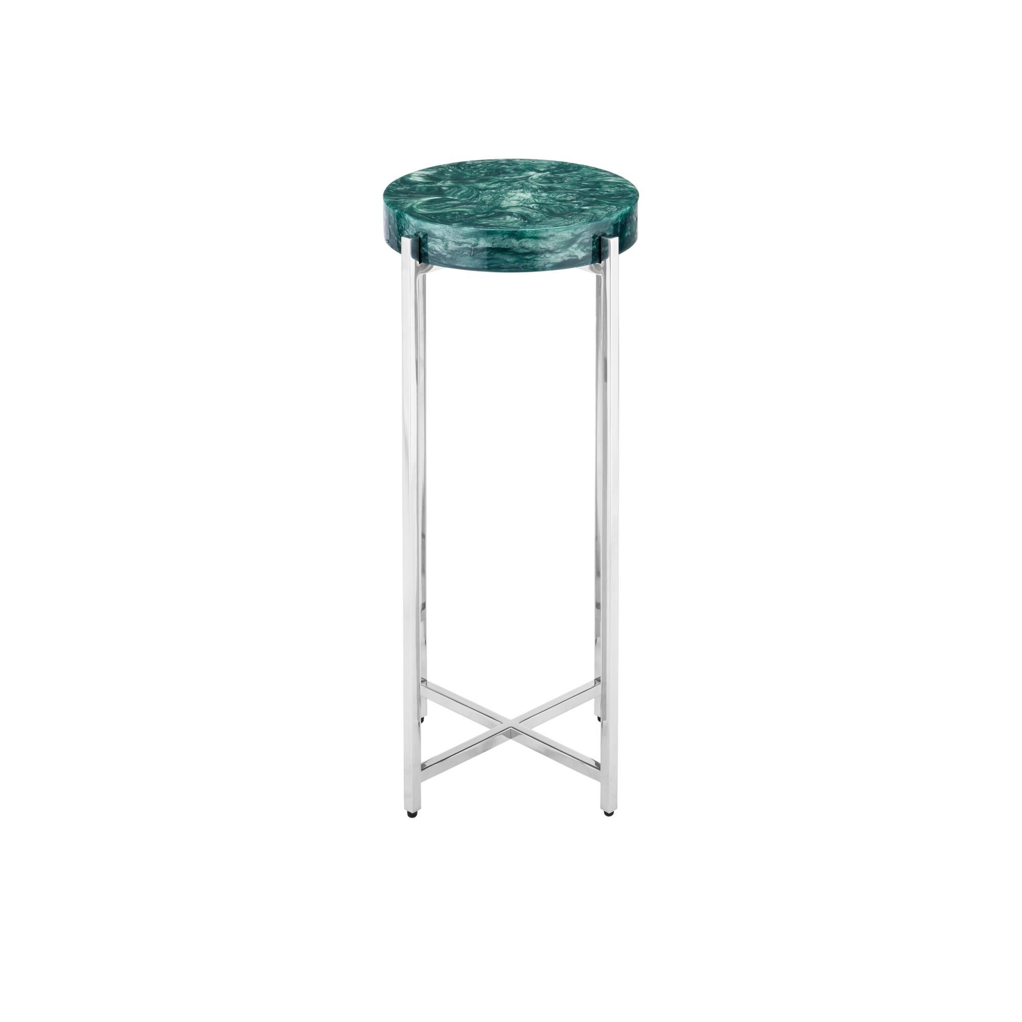 Shown in Teal and Polished Nickel finish