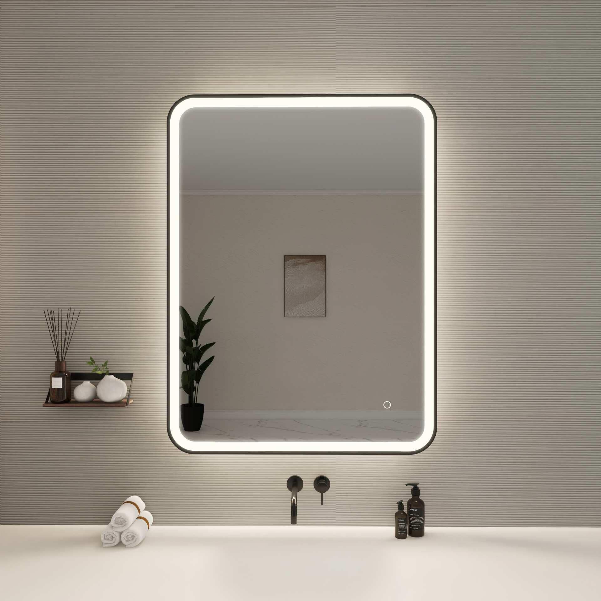 Harmoni 40 Inch Rectangular LED Lighted Mirror by Elegant Decor