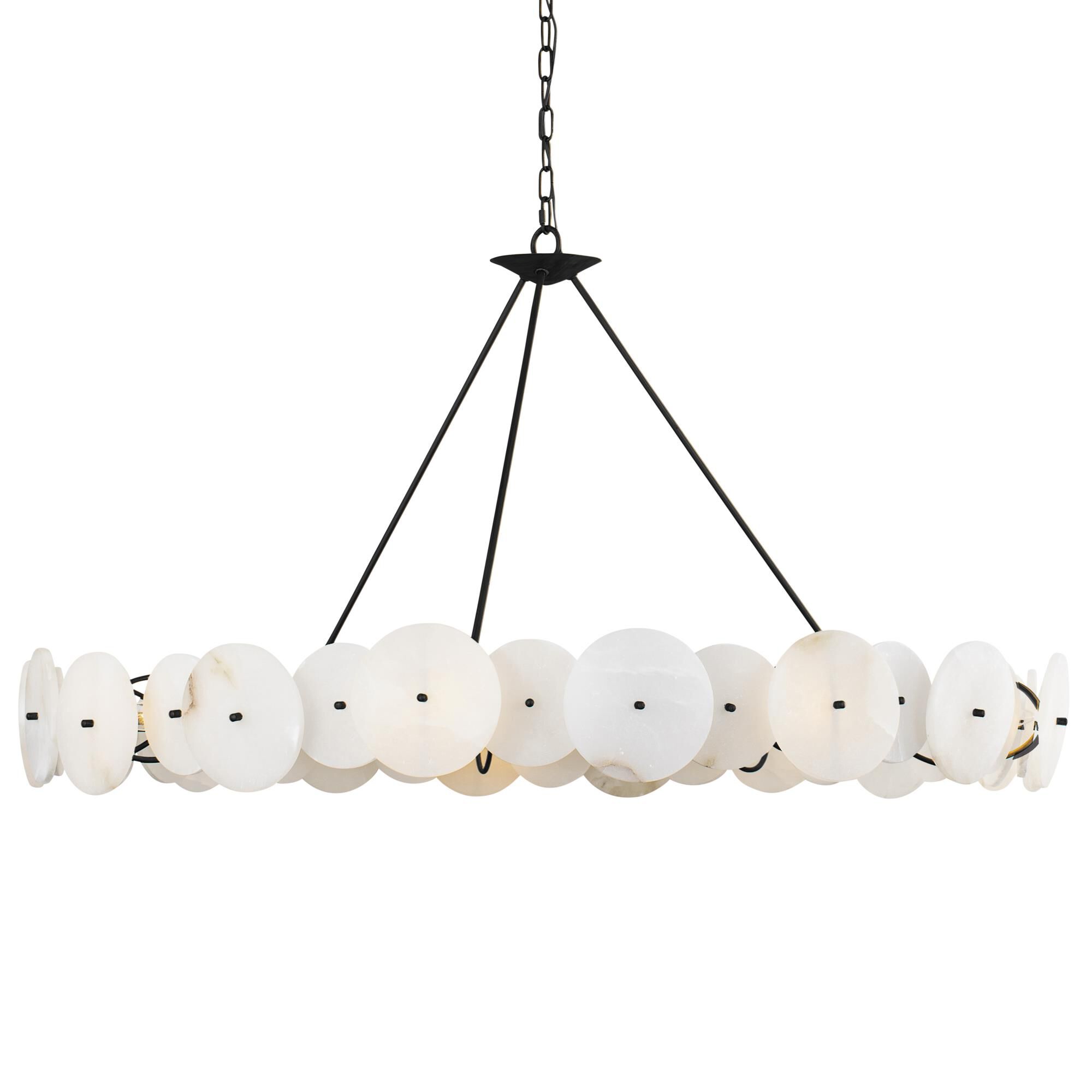 Shown in Matte Black finish and Spanish Alabaster shade